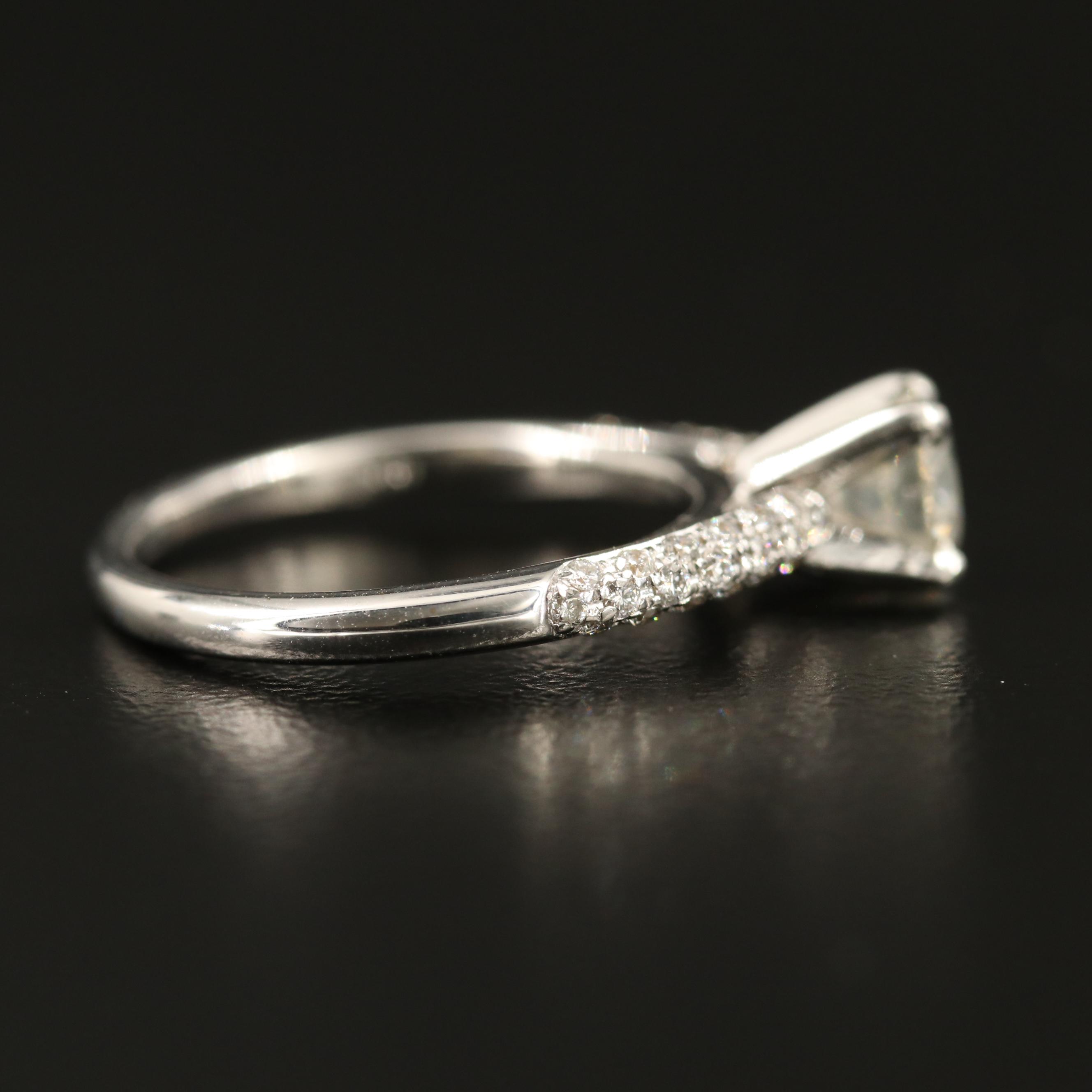 18K and Platinum Diamond Cathedral Ring