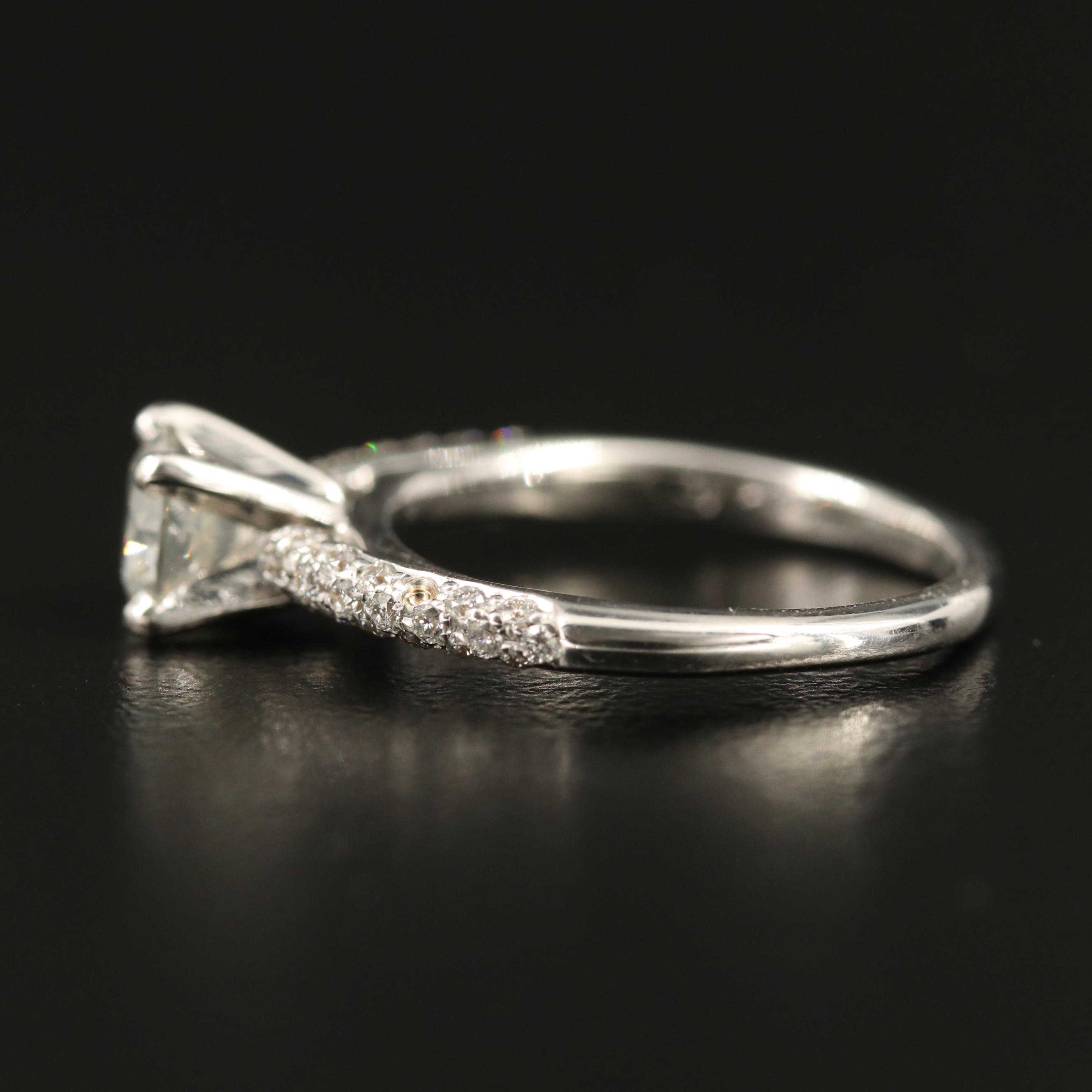 18K and Platinum Diamond Cathedral Ring