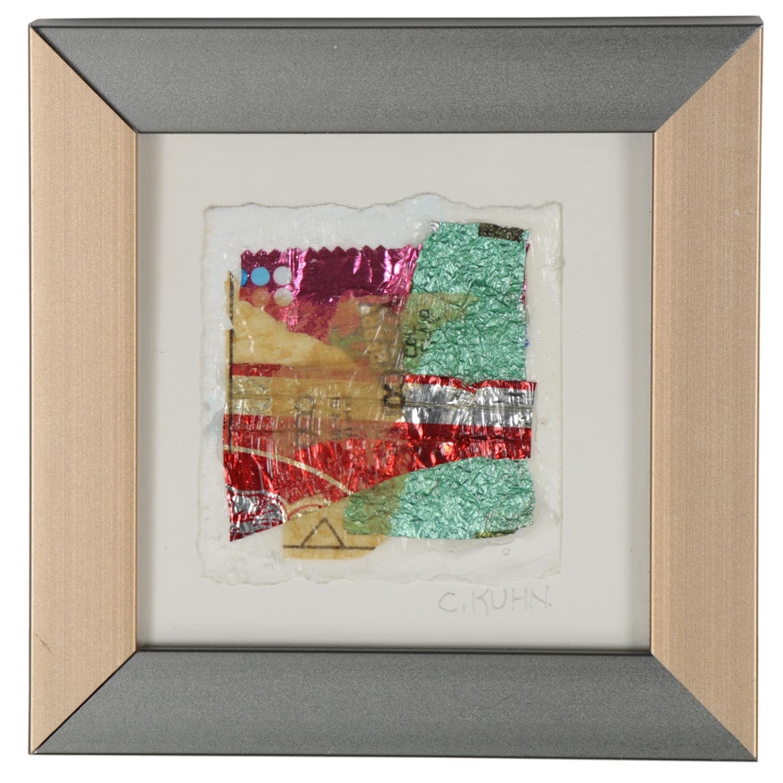 Christine Kuhn Abstract Mixed Media Collage