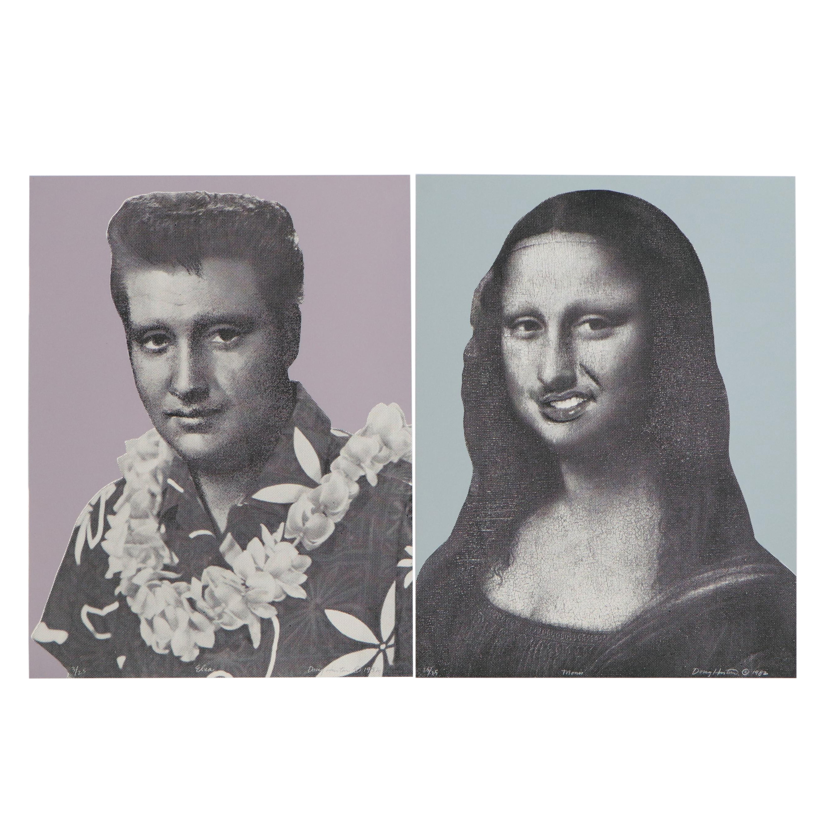 Doug Huston Serigraphs "Elva" and "Monis", 1982