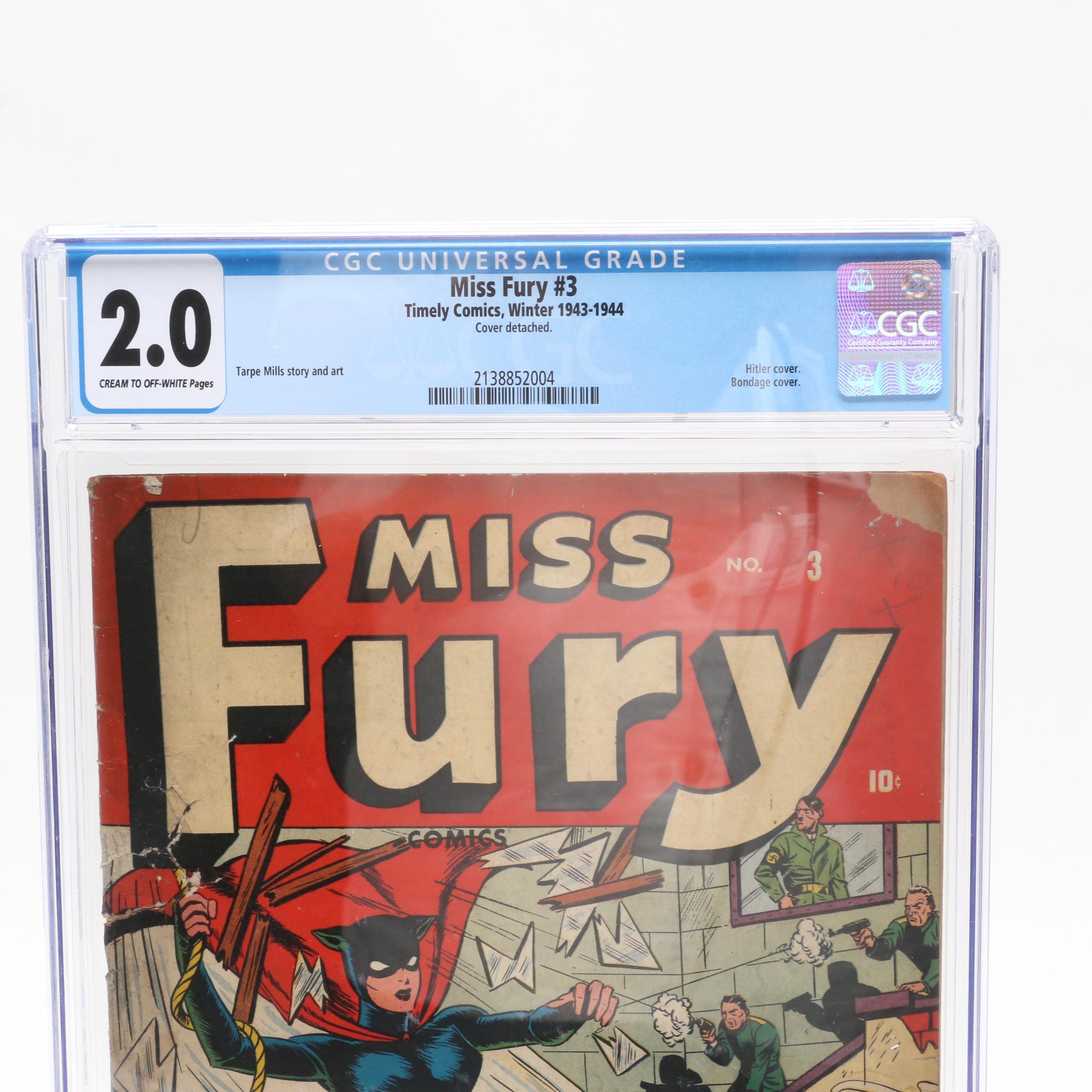 Timely Comics "Miss Fury" Vol. 1 #3 Graded Comic Book, 1943