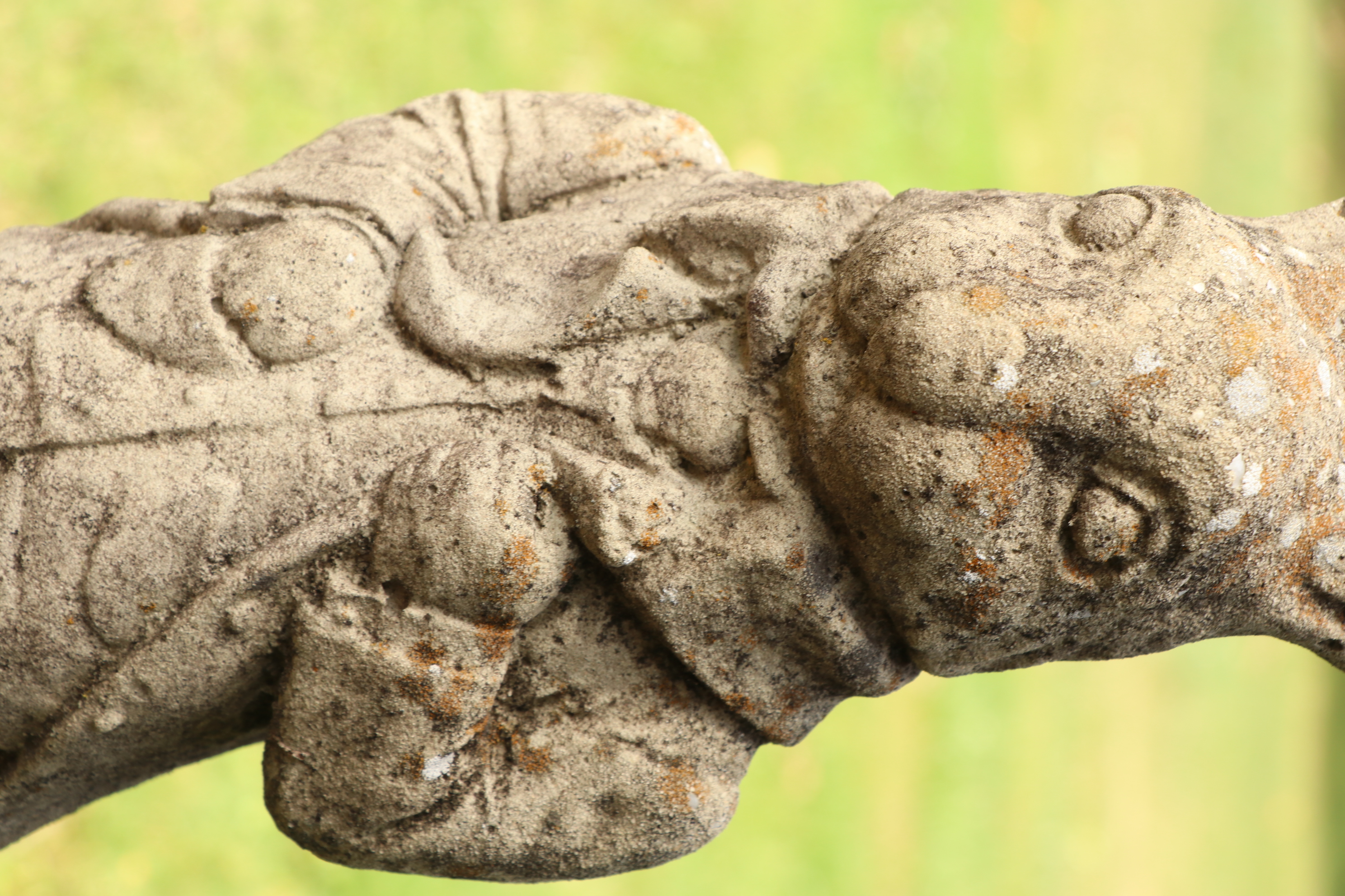 Peter Rabbit Concrete Garden Statue on Column Stand