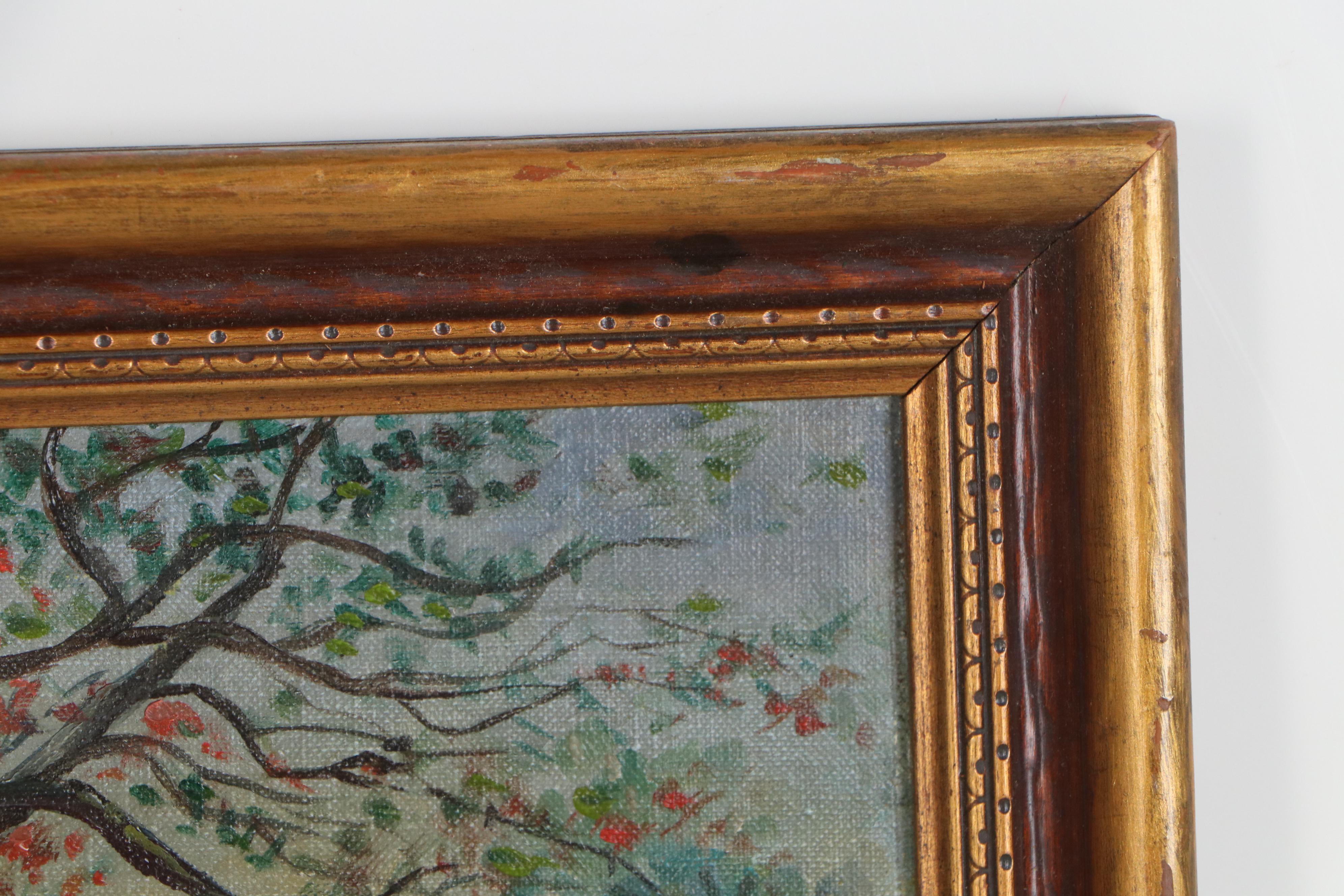 K.F. Fiedler Oil Painting of Landscape, 20th Century