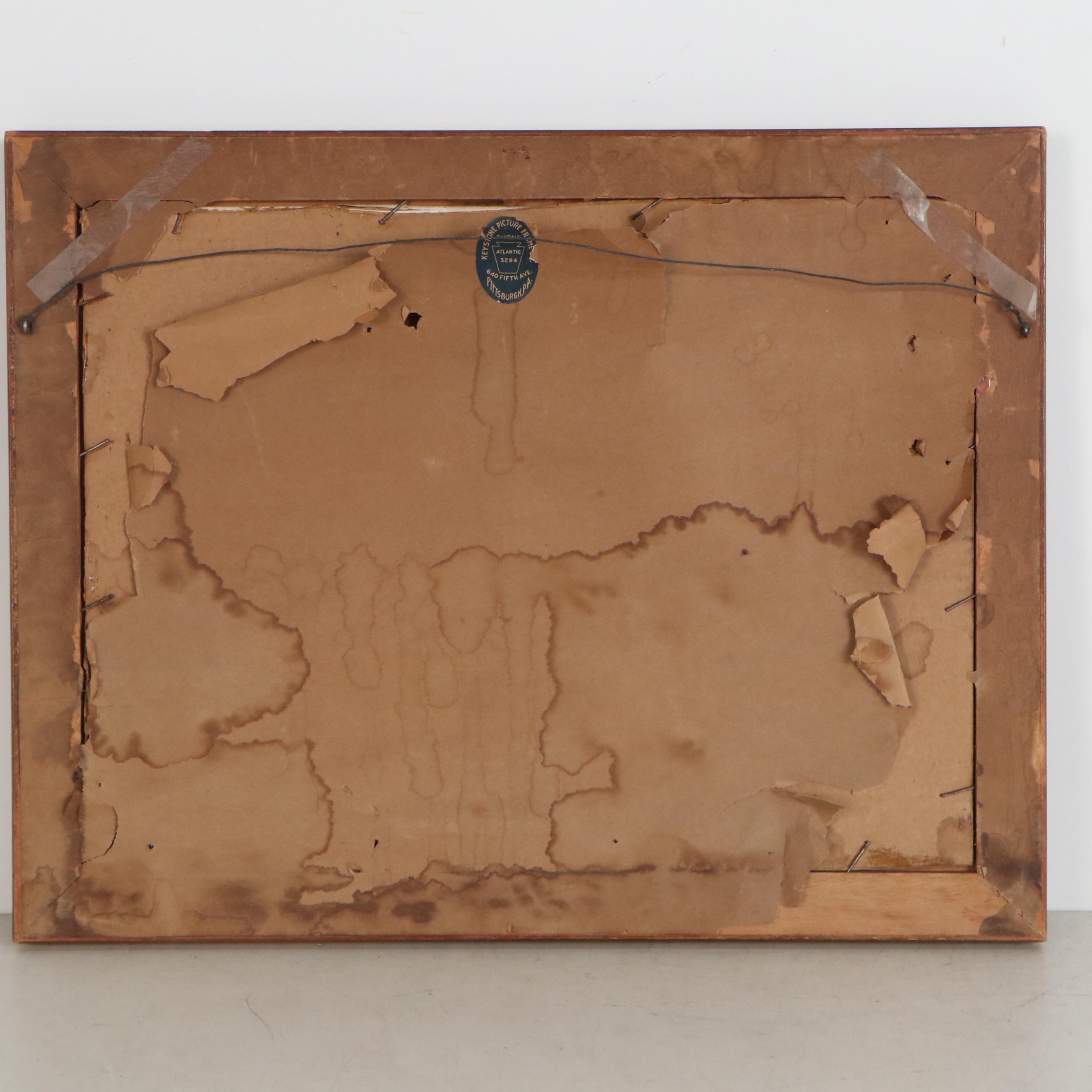 K.F. Fiedler Oil Painting of Landscape, 20th Century