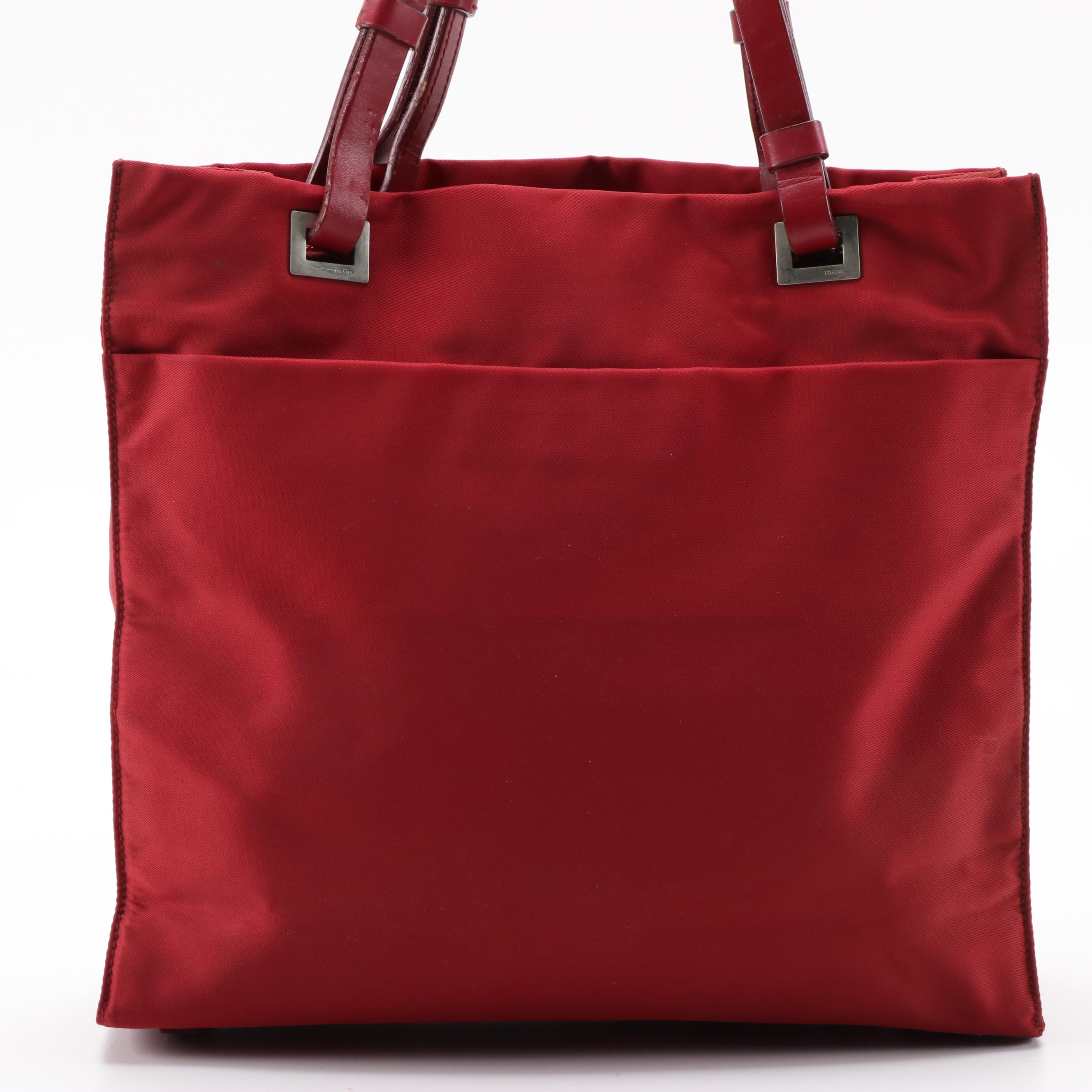 Prada Cerise Tessuto Metallo Shoulder Bag