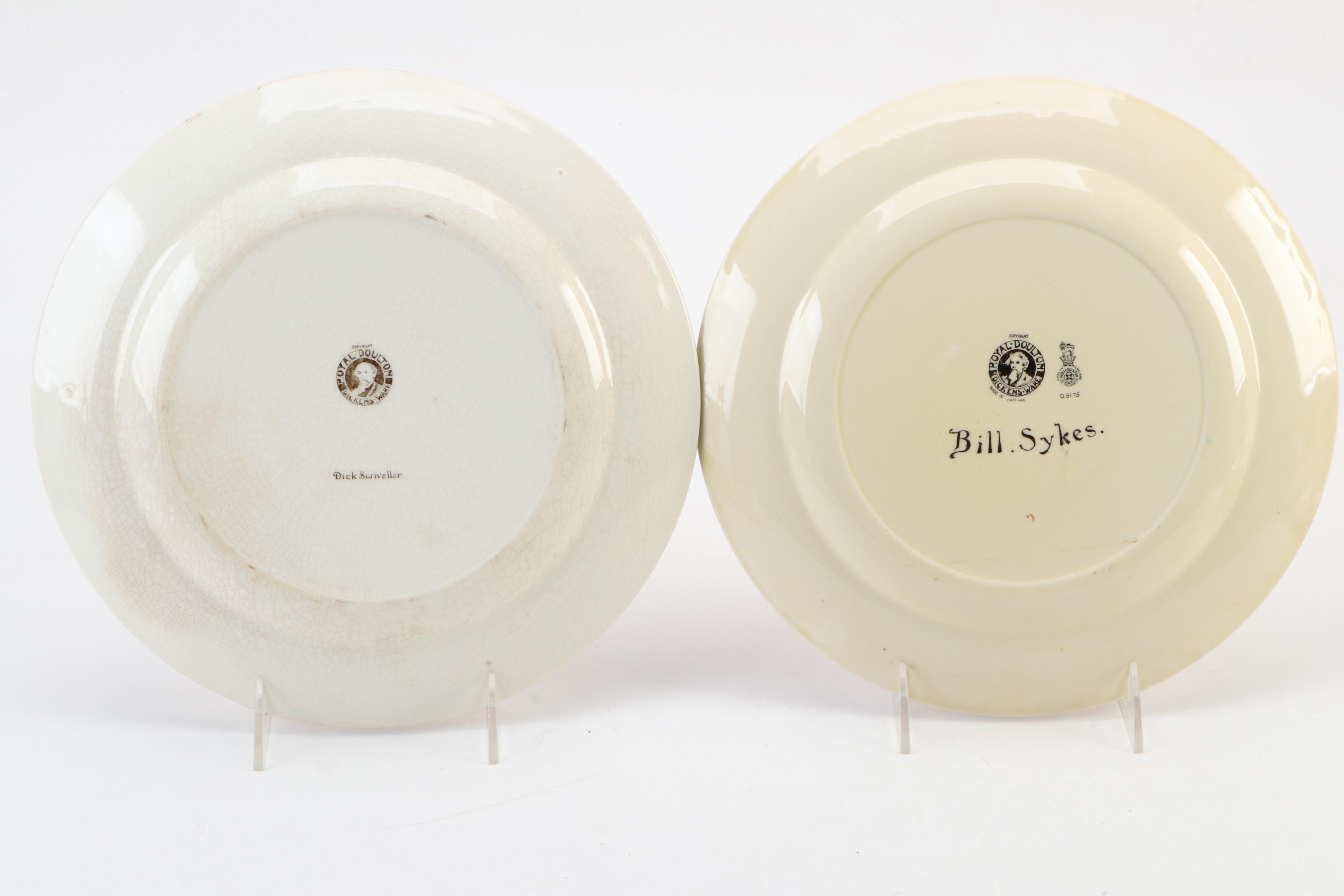 Royal Doulton Dickens Ware Plates, Early to Mid 20th Century
