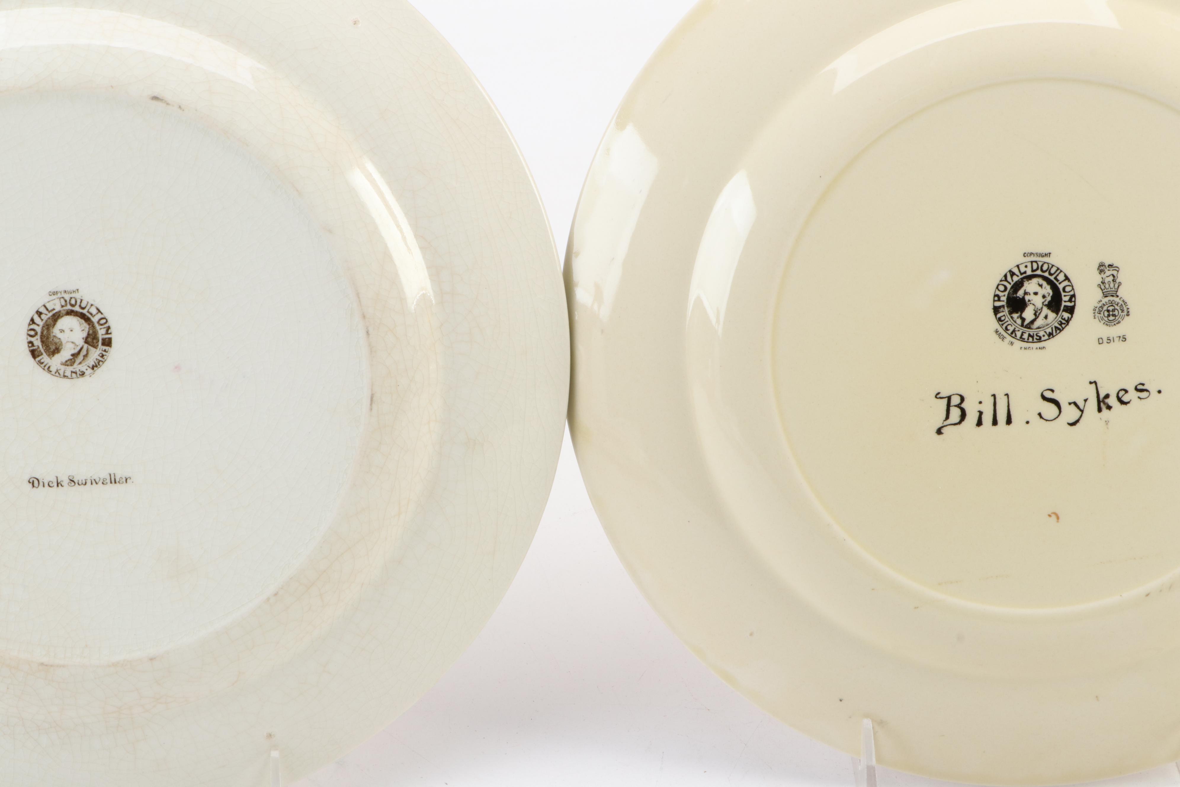 Royal Doulton Dickens Ware Plates, Early to Mid 20th Century