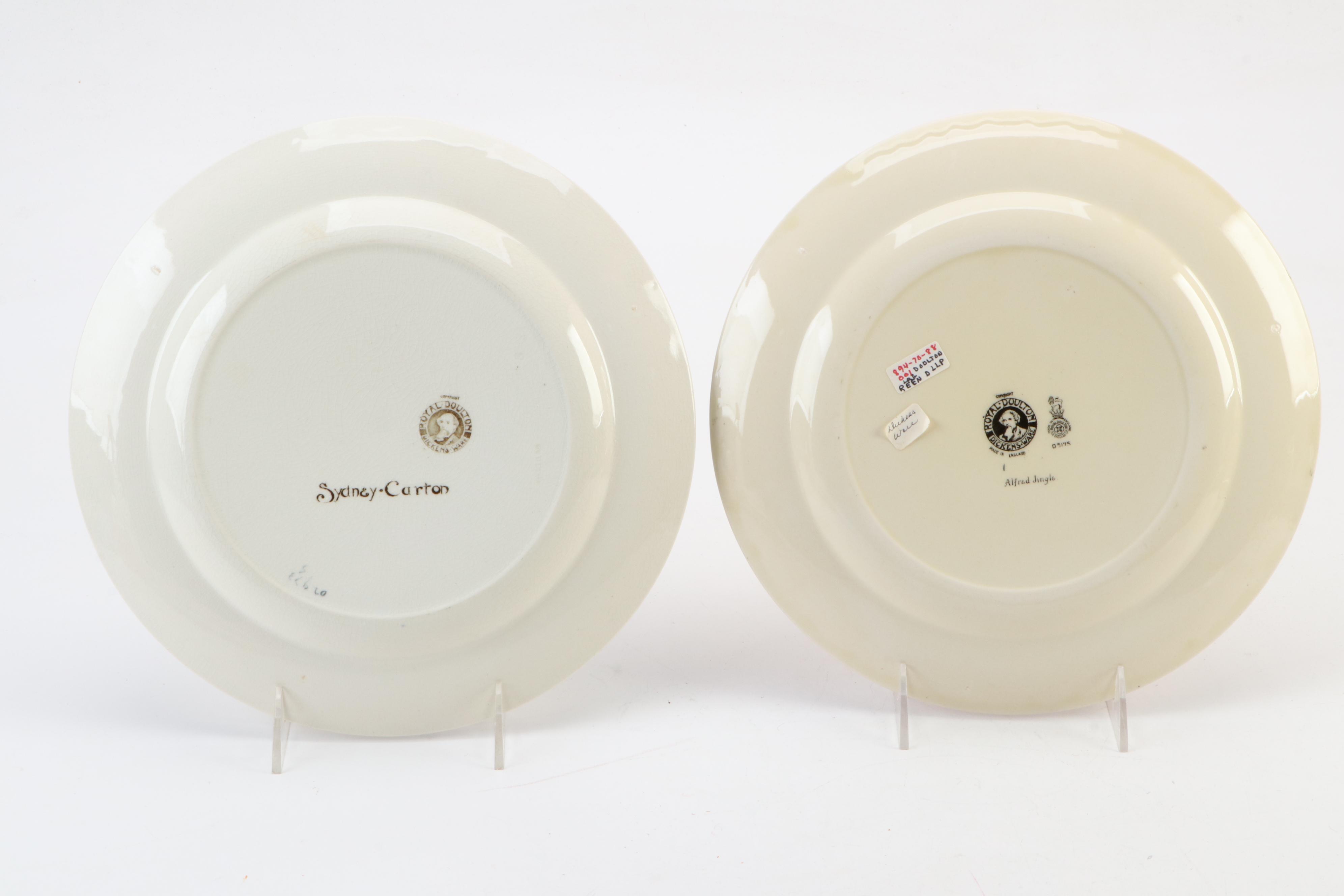 Royal Doulton Dickens Ware Plates, Early to Mid 20th Century