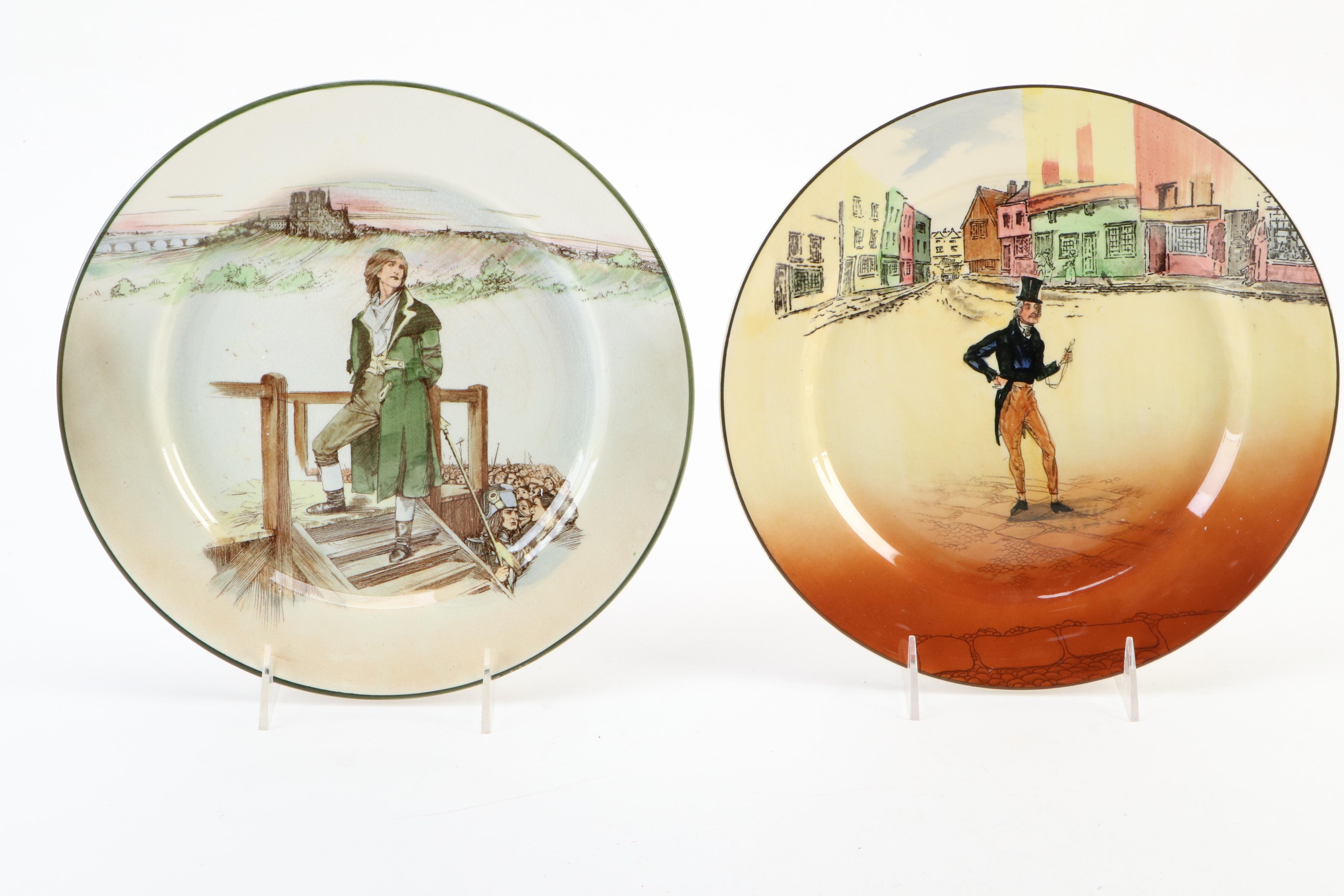 Royal Doulton Dickens Ware Plates, Early to Mid 20th Century
