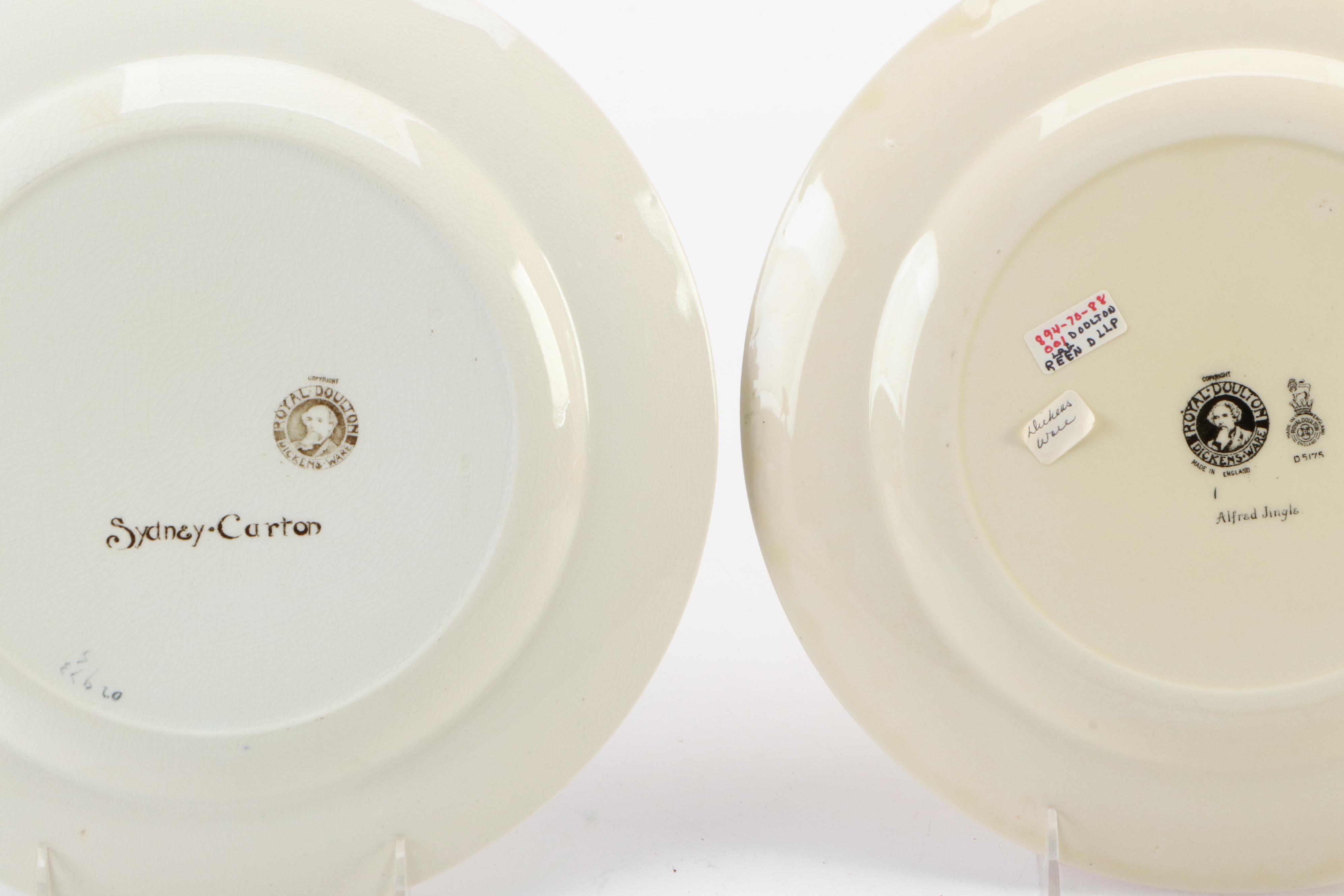 Royal Doulton Dickens Ware Plates, Early to Mid 20th Century