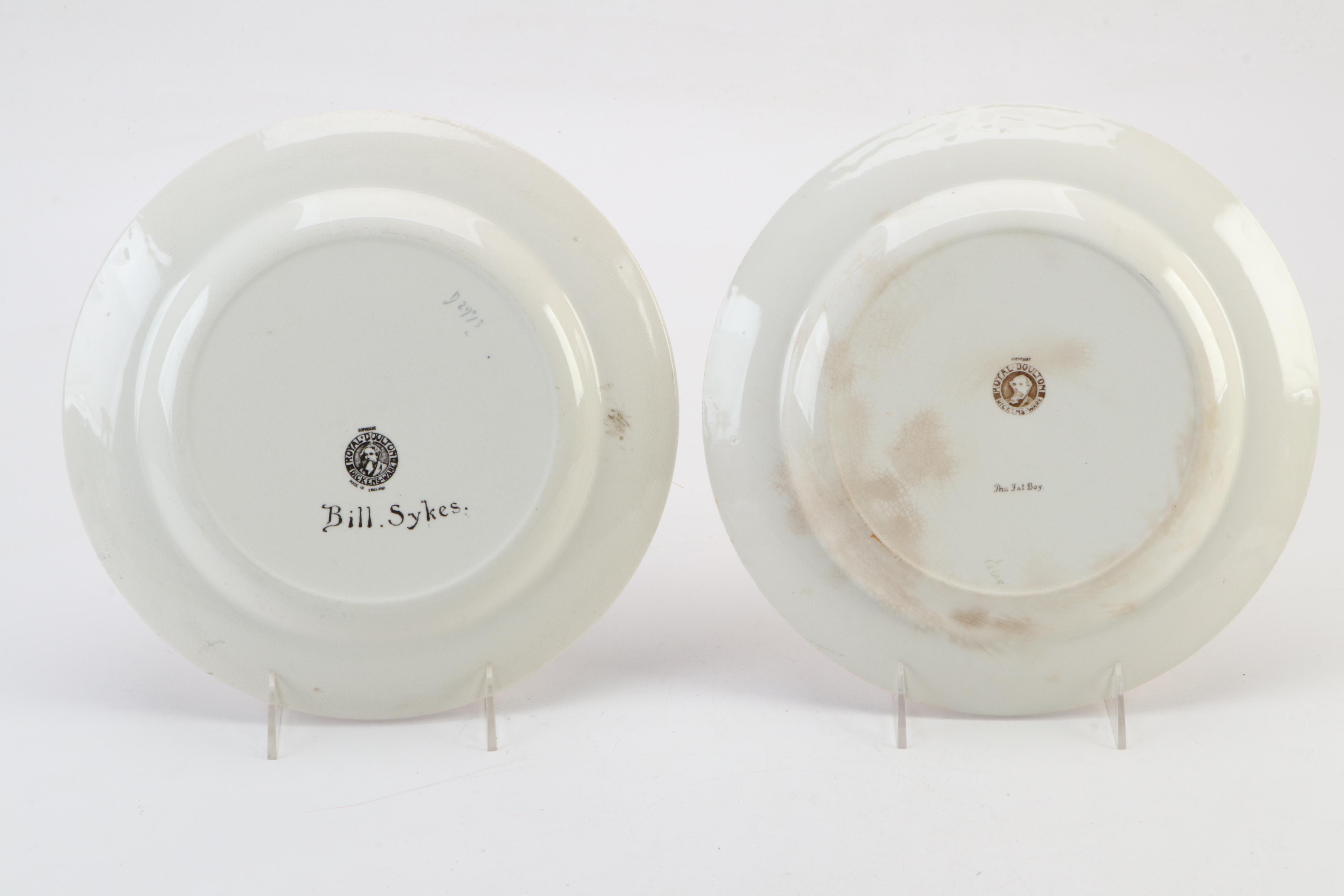 Royal Doulton Dickens Ware Plates, Early to Mid 20th Century
