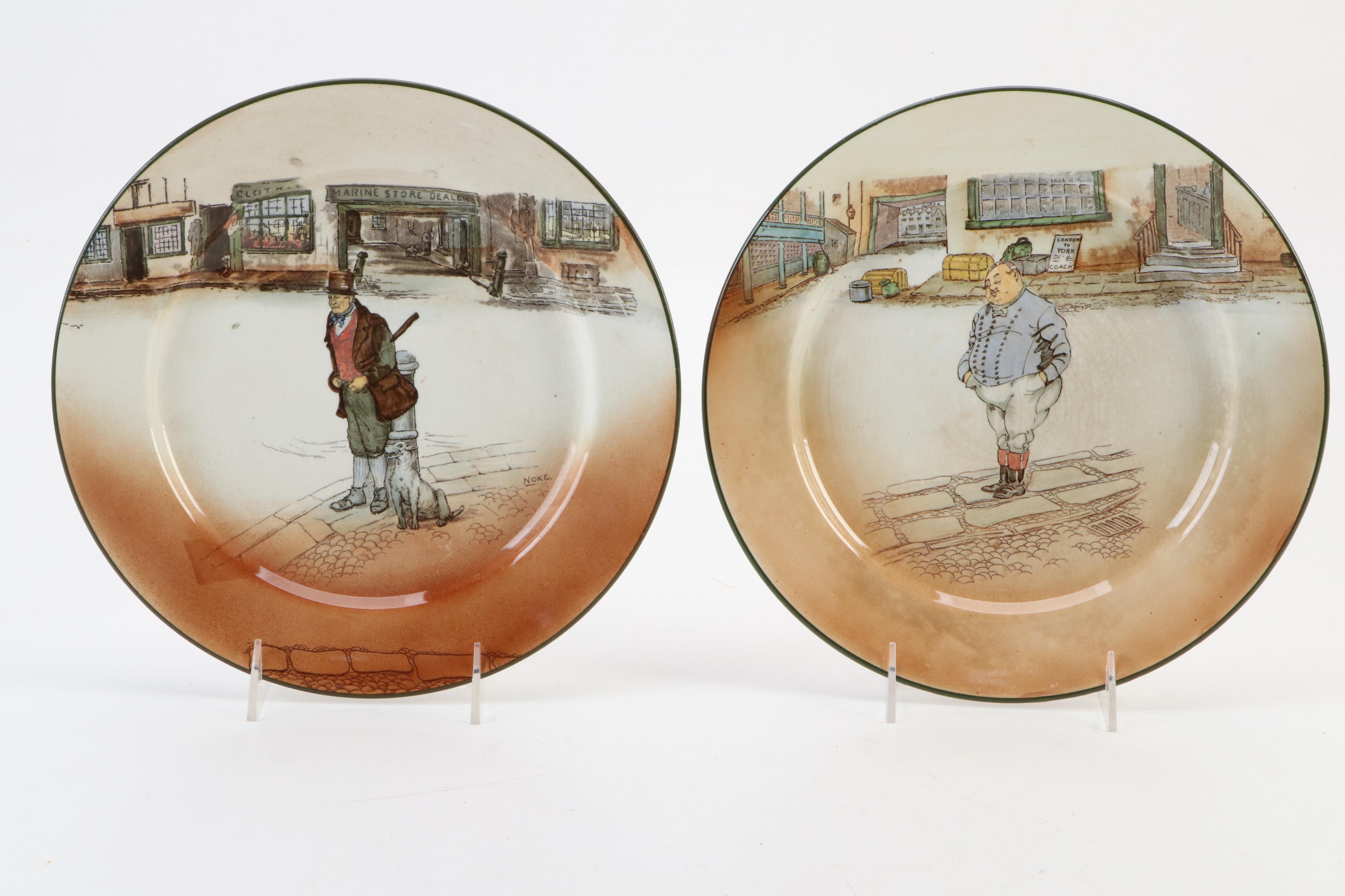 Royal Doulton Dickens Ware Plates, Early to Mid 20th Century