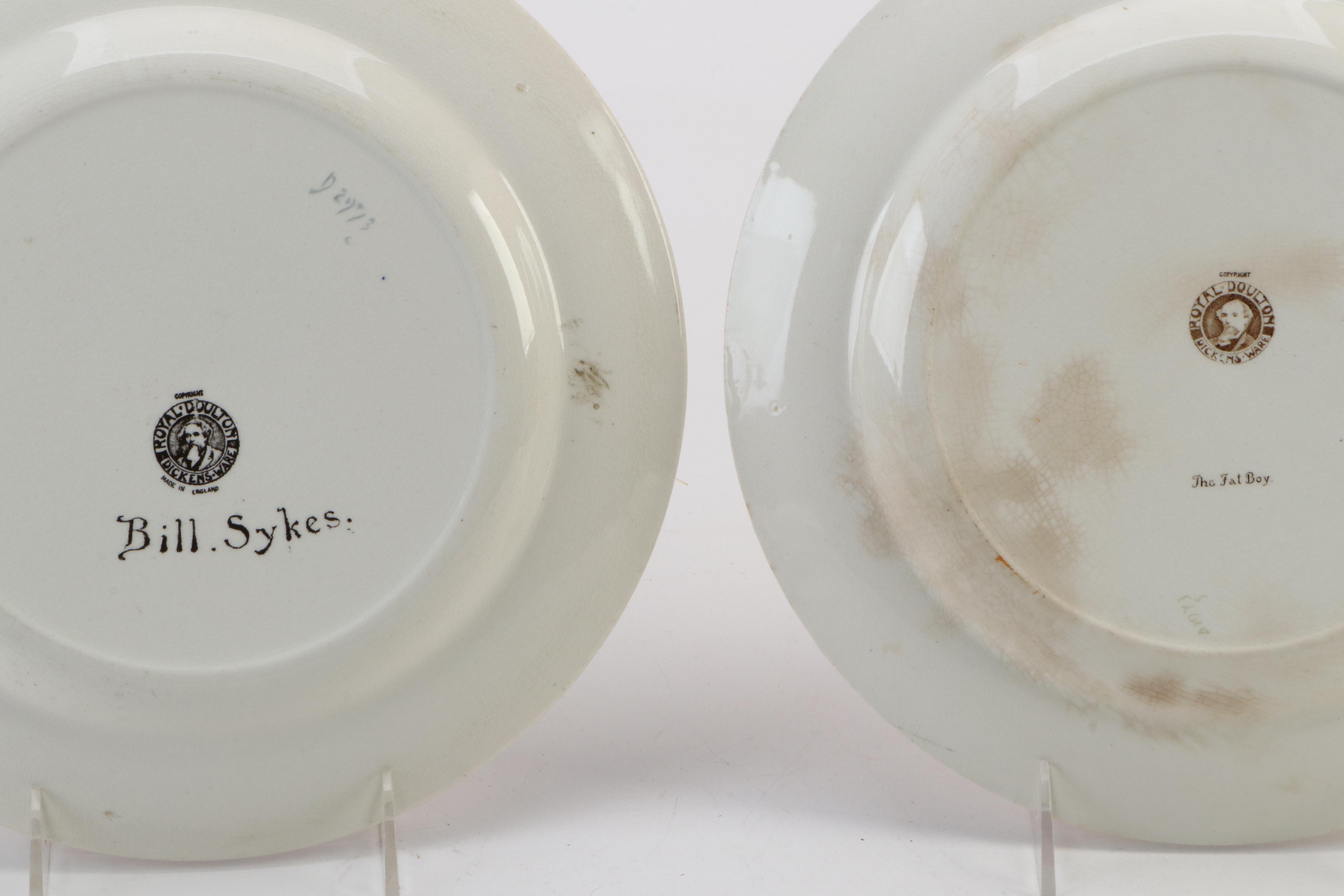 Royal Doulton Dickens Ware Plates, Early to Mid 20th Century