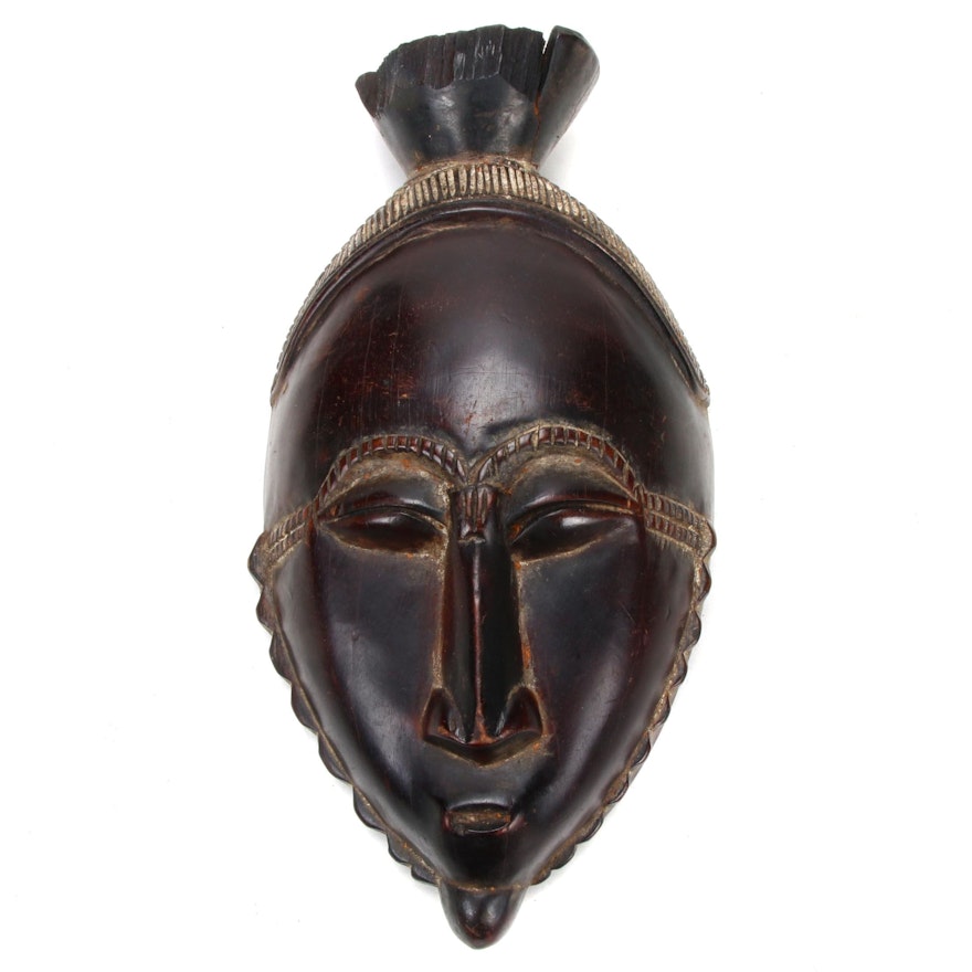 Yaure Carved Wood Mask, Côte d'Ivoire