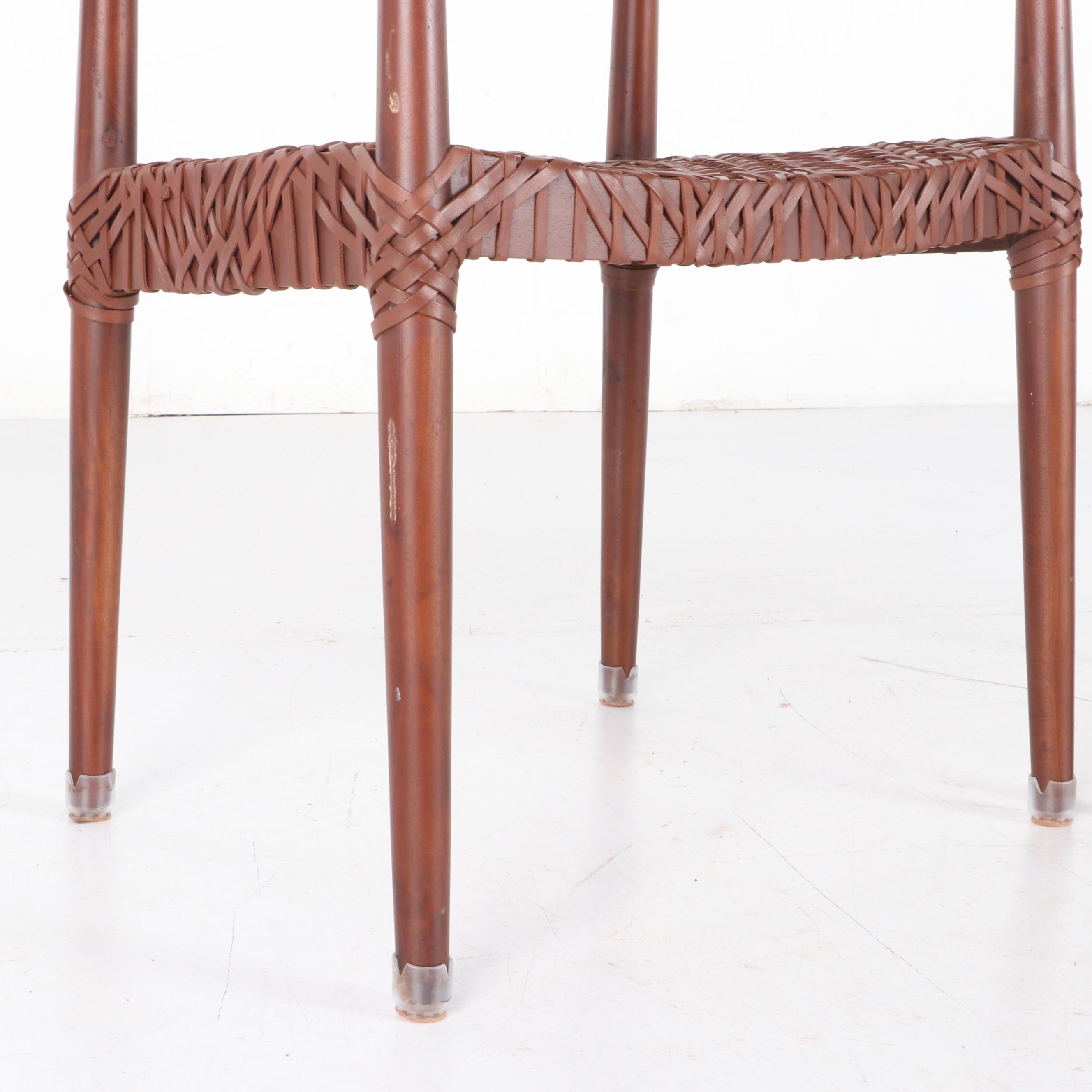 Safavieh Bandelier Woven Leather Arm Chairs