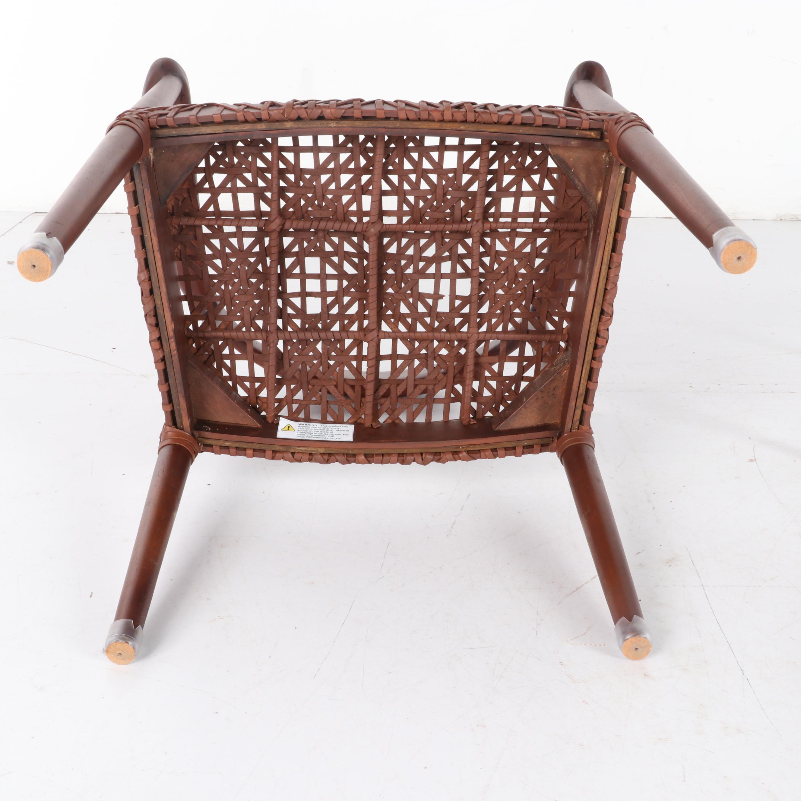 Safavieh Bandelier Woven Leather Arm Chairs