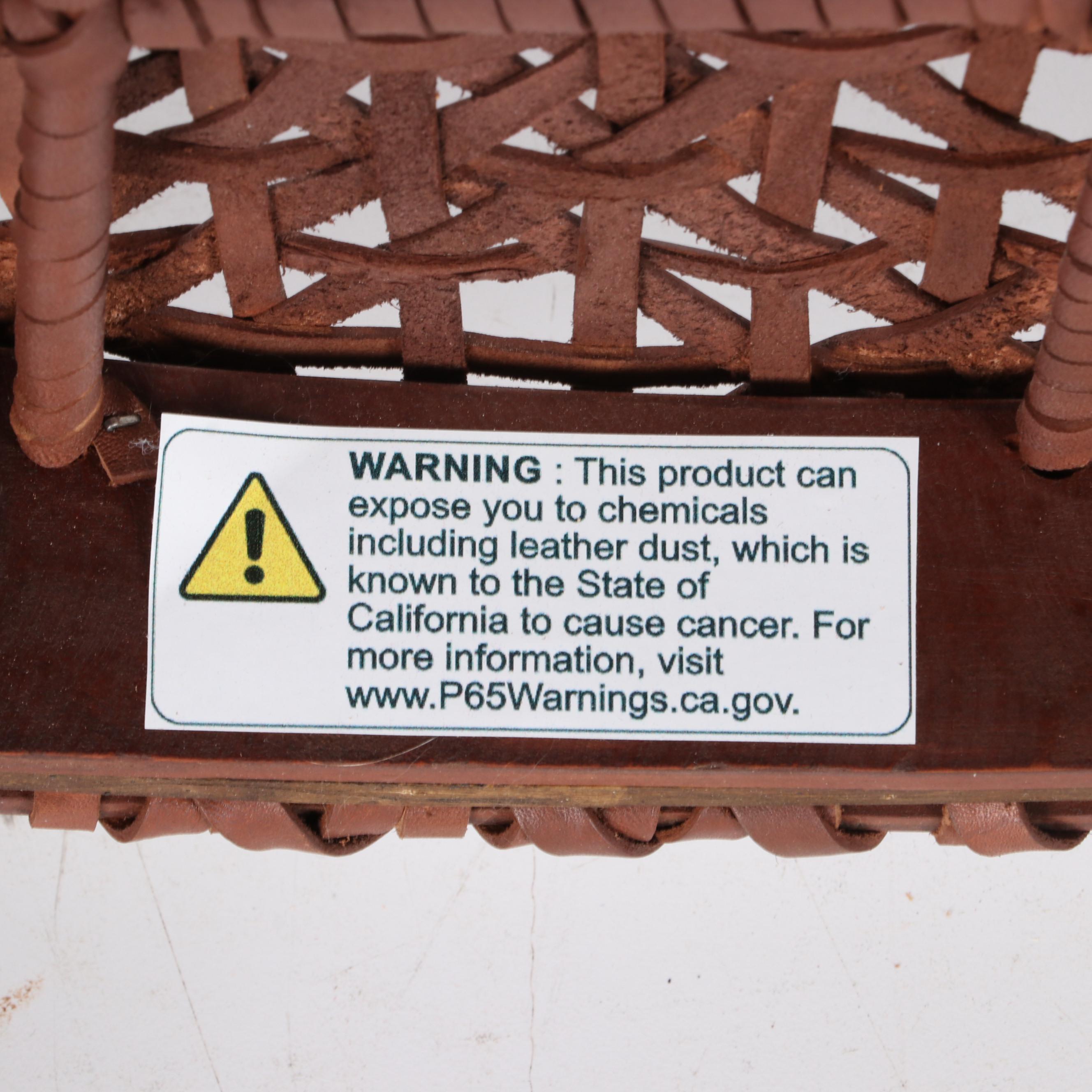 Safavieh Bandelier Woven Leather Arm Chairs