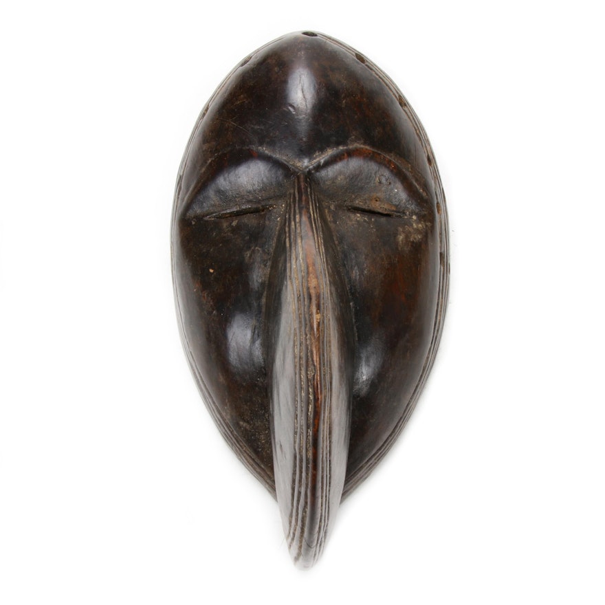 Dan "Ge Gon" Style Hand-Carved Wood Mask, West Africa