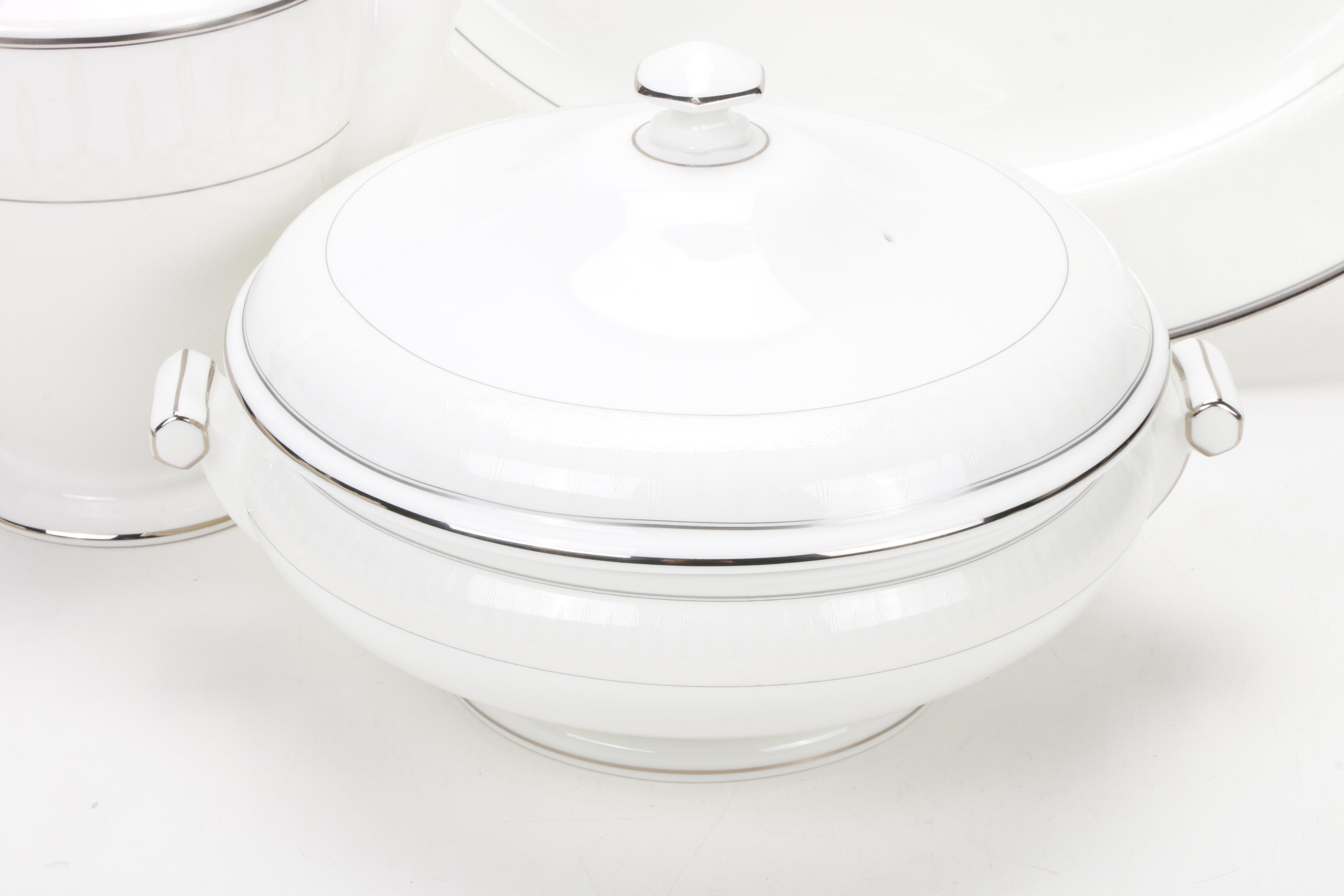 Waterford "Lismore Platinum" Porcelain Dinner and Serveware, 1998–2008