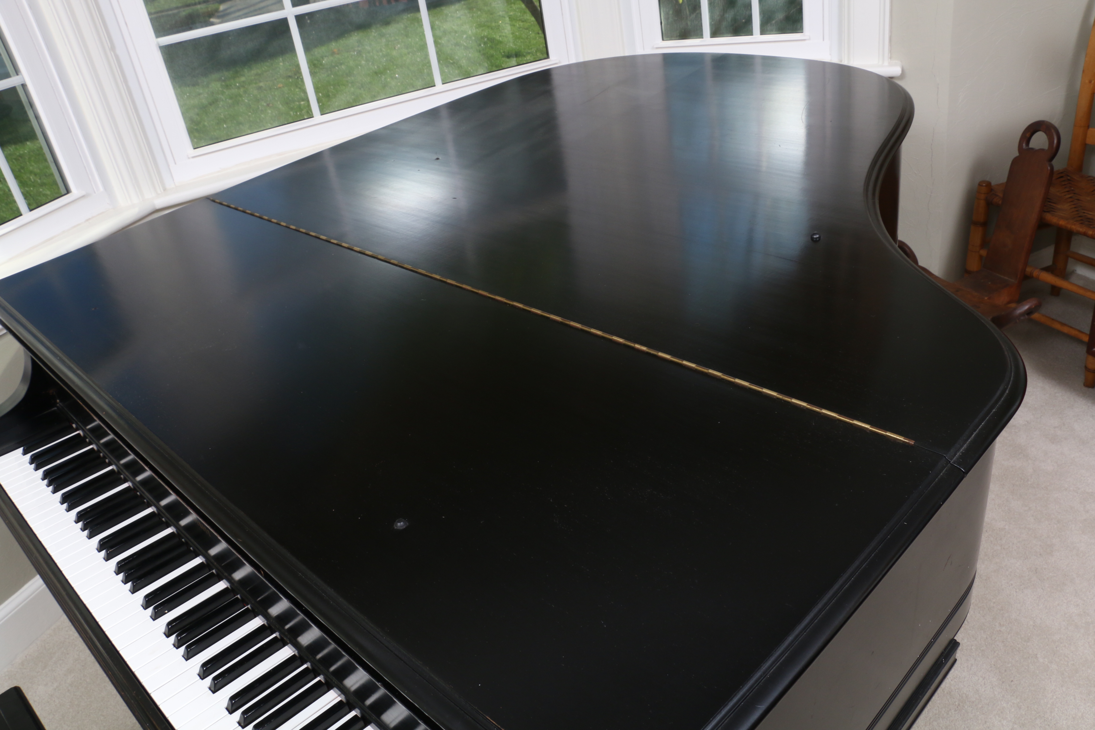 Everett Black Baby Grand Piano with Bench