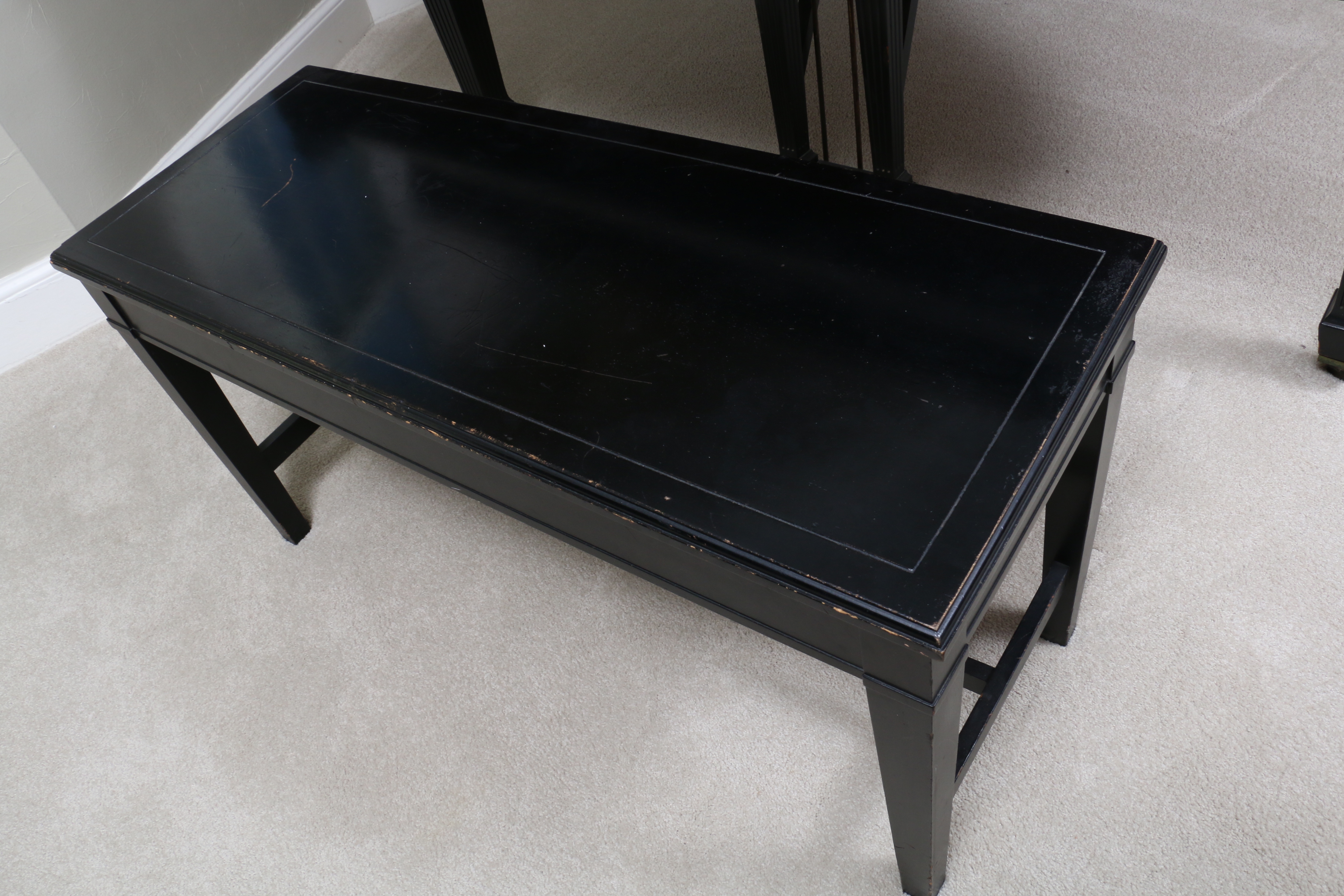 Everett Black Baby Grand Piano with Bench