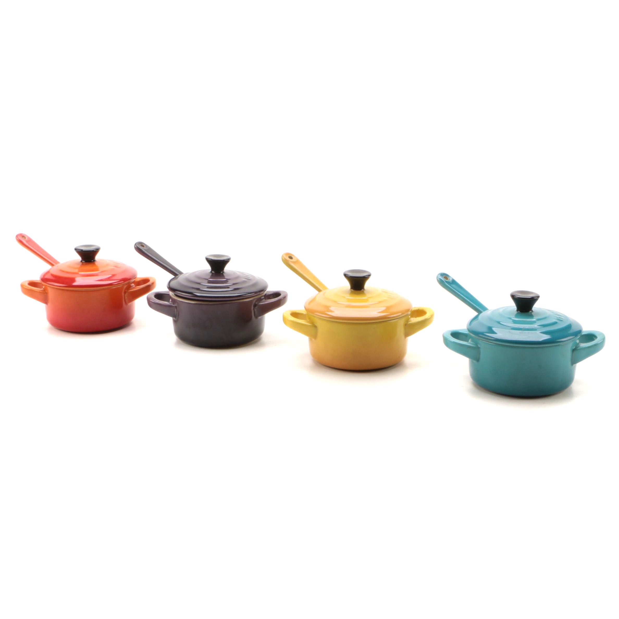 Le Creuset Mini Condiment Pots with Spoons