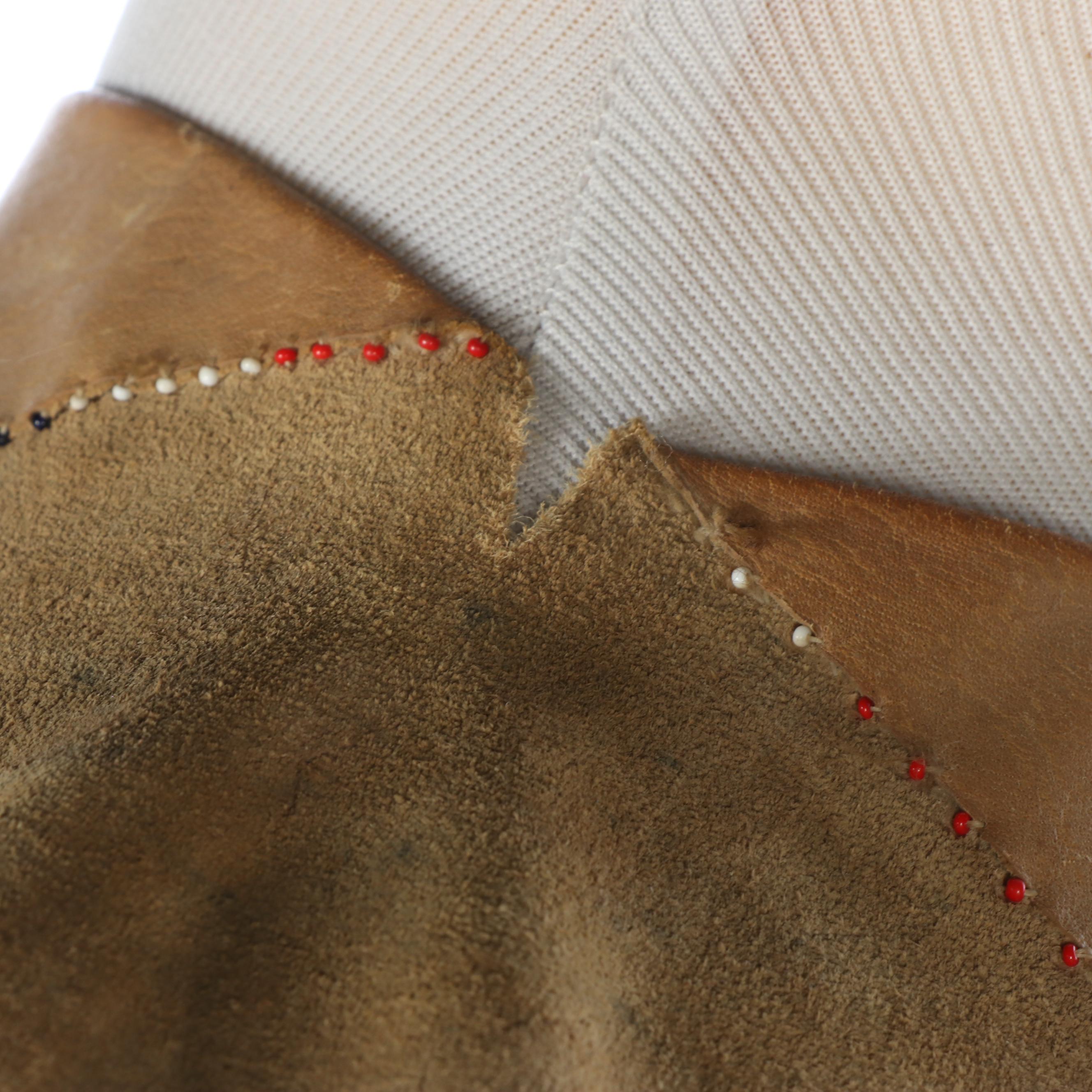 Native American Style Buckskin Jingle Cone and Beaded Poncho