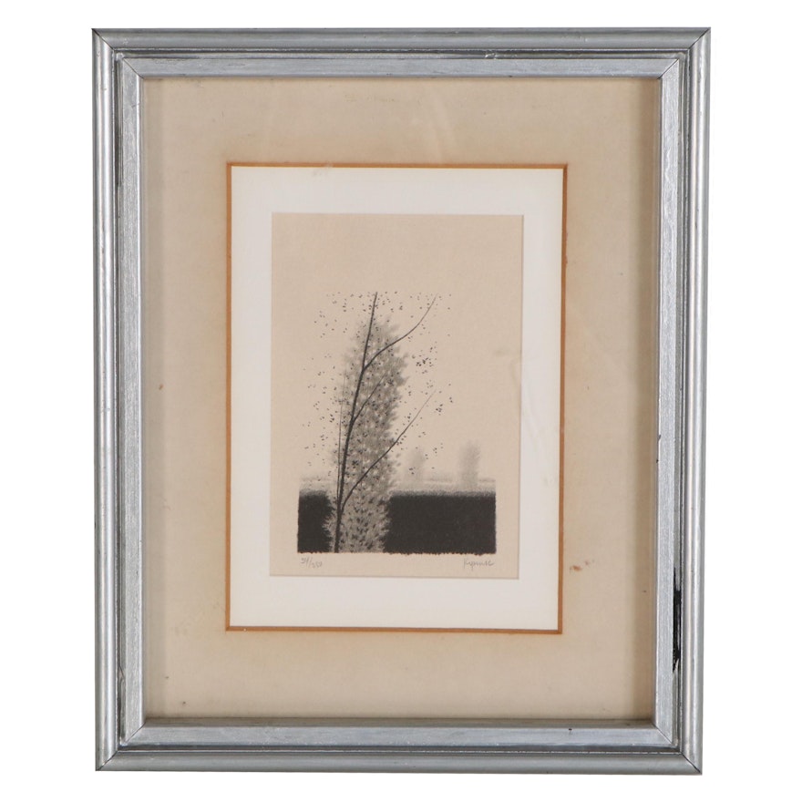 Robert Kipniss Lithograph of Lone Tree, Late 20th Century