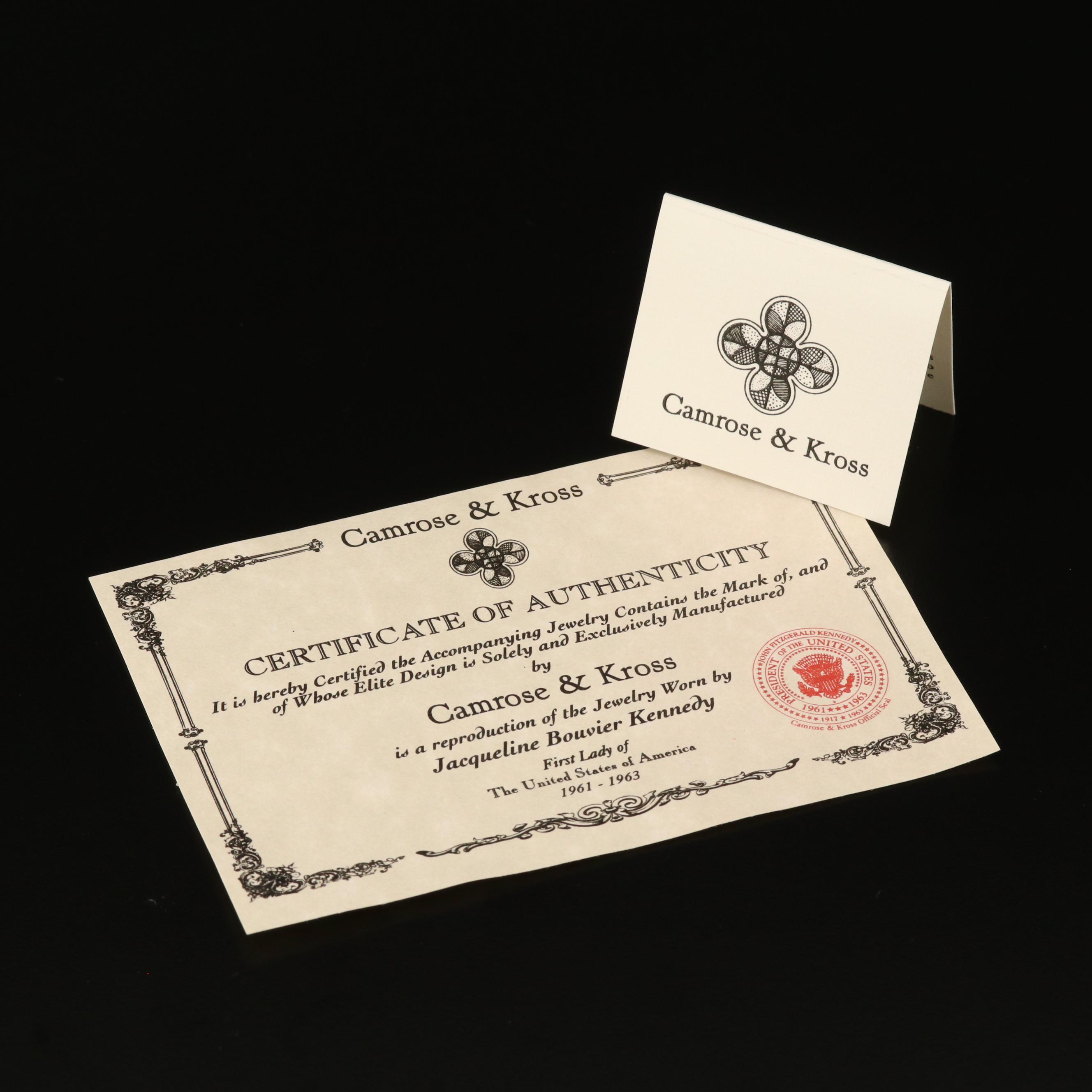 Camrose & Kross Jacqueline Bouvier Kennedy Reproduction Necklace