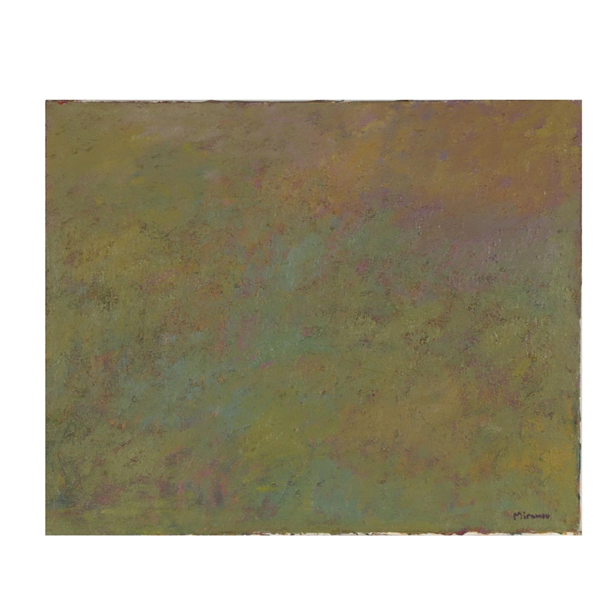 Jerald Mironov Abstract Oil Painting, Late 20th Century