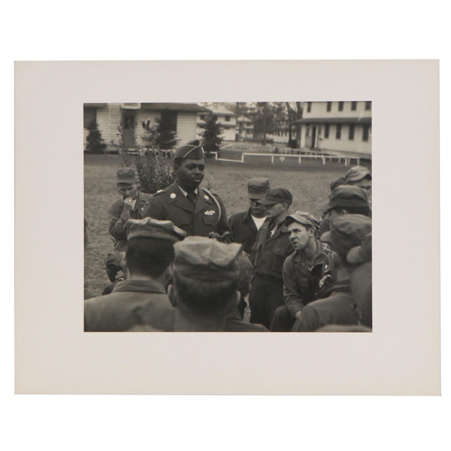 Silver Gelatin Photograph of Military Men, Mid to Late 20th Century