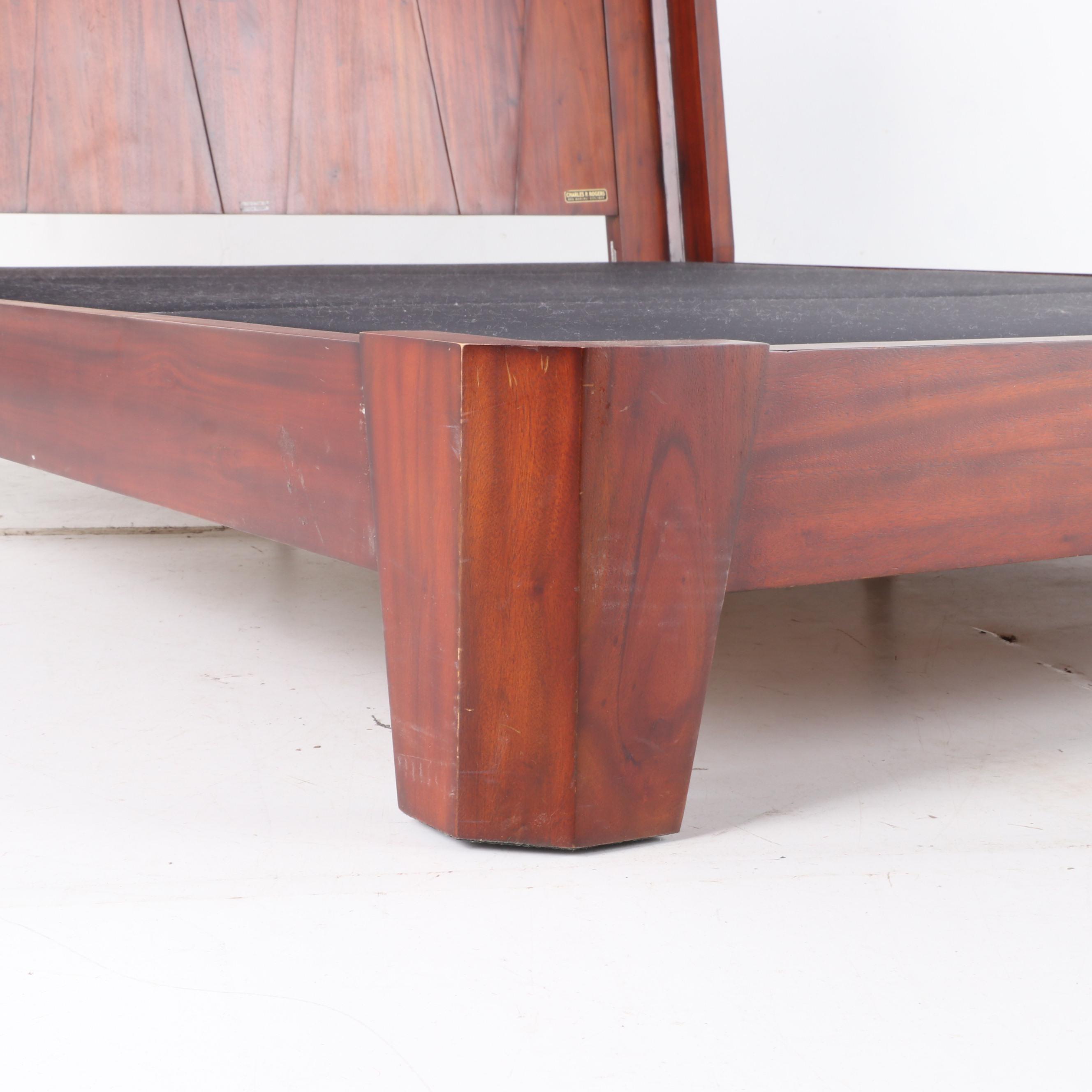 Charles Rogers Barcelona Mahogany Queen Platform Bed Frame