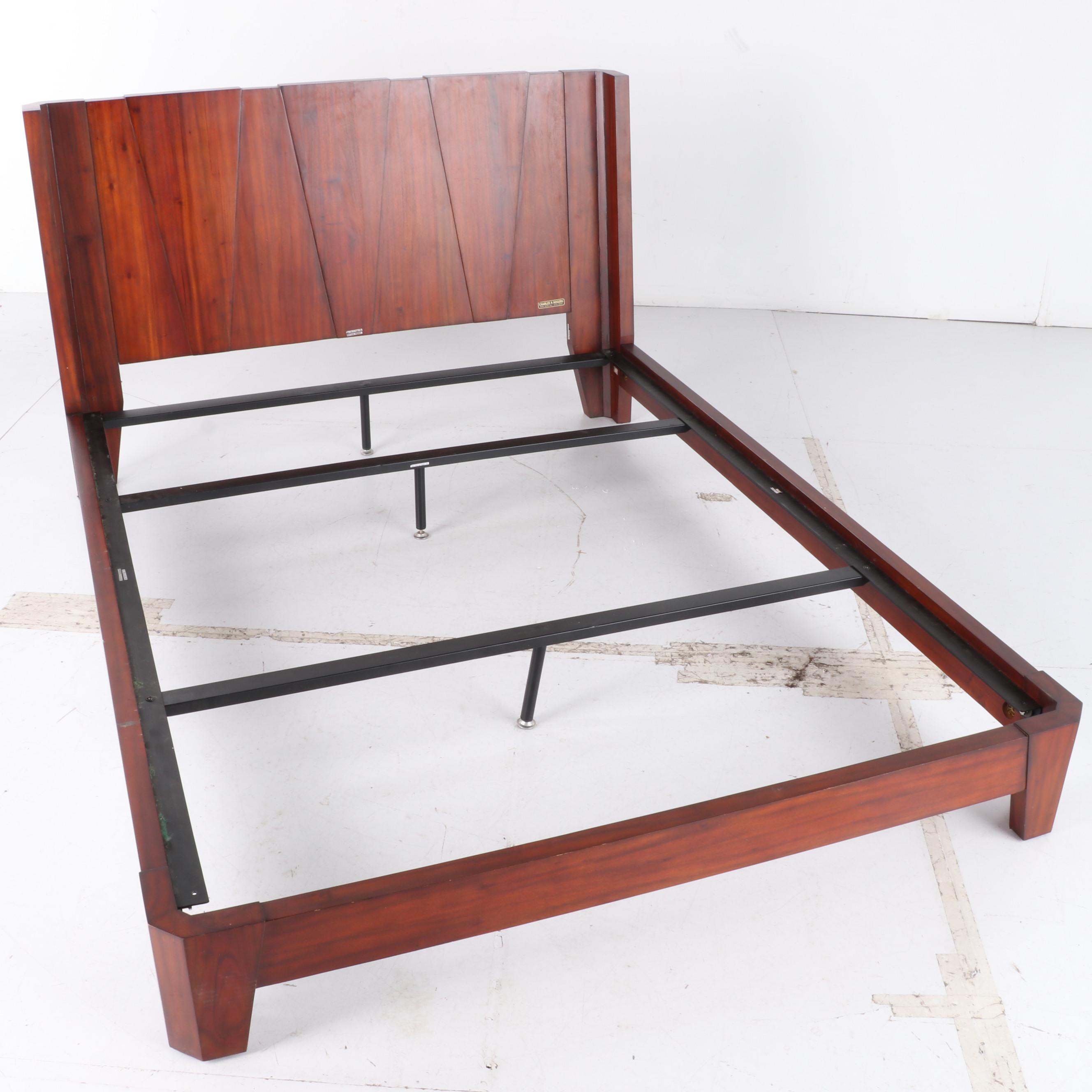 Charles Rogers Barcelona Mahogany Queen Platform Bed Frame