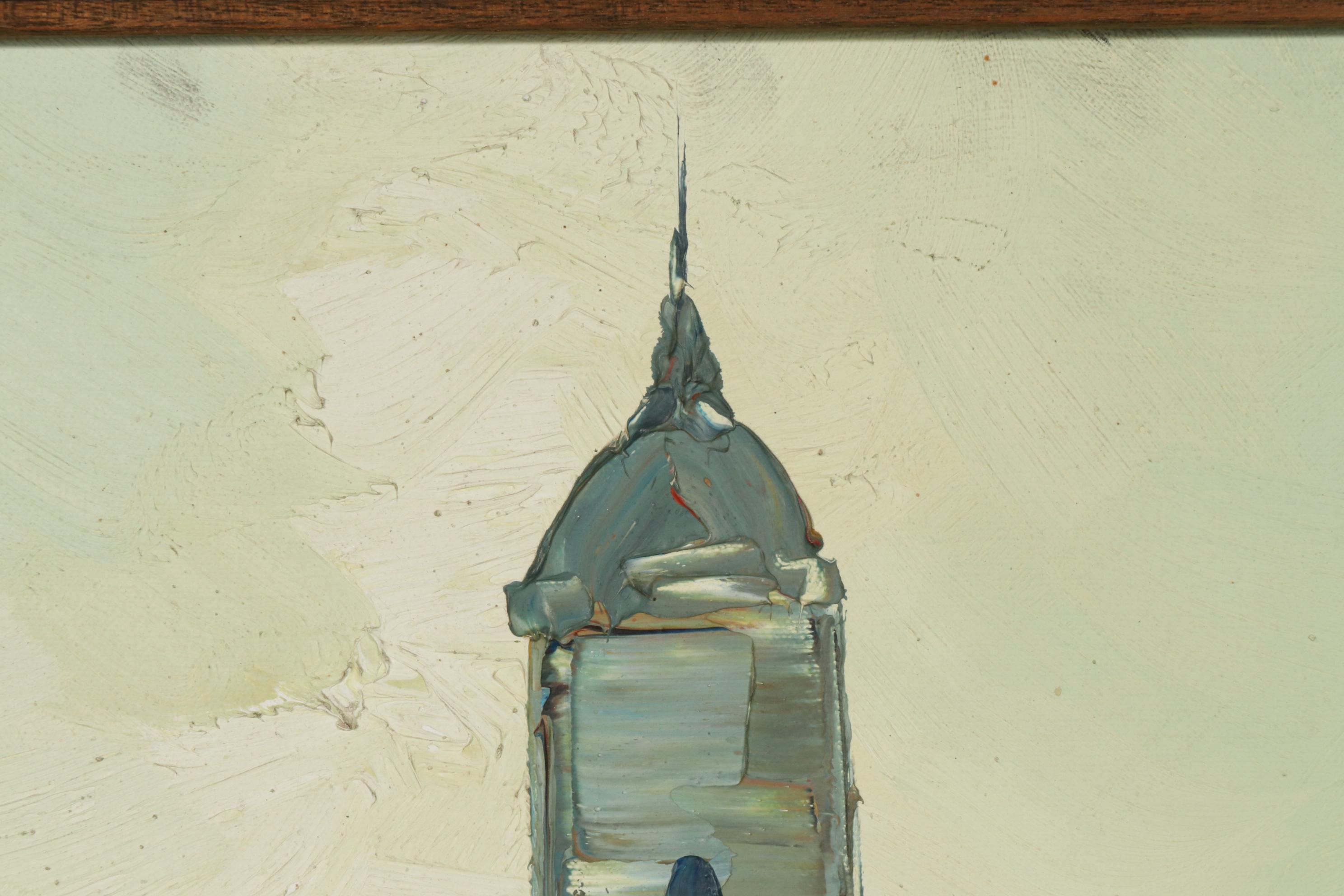 Enrico Zablan Oil Painting of Philippines Street Scene, Mid to Late 20th Century