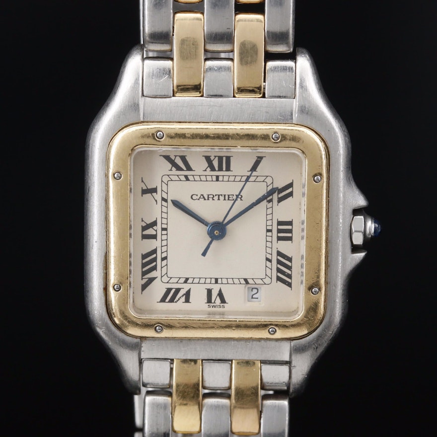 Cartier Panthère de Cartier 18K and Stainless Steel Quartz Wristwatch with Date