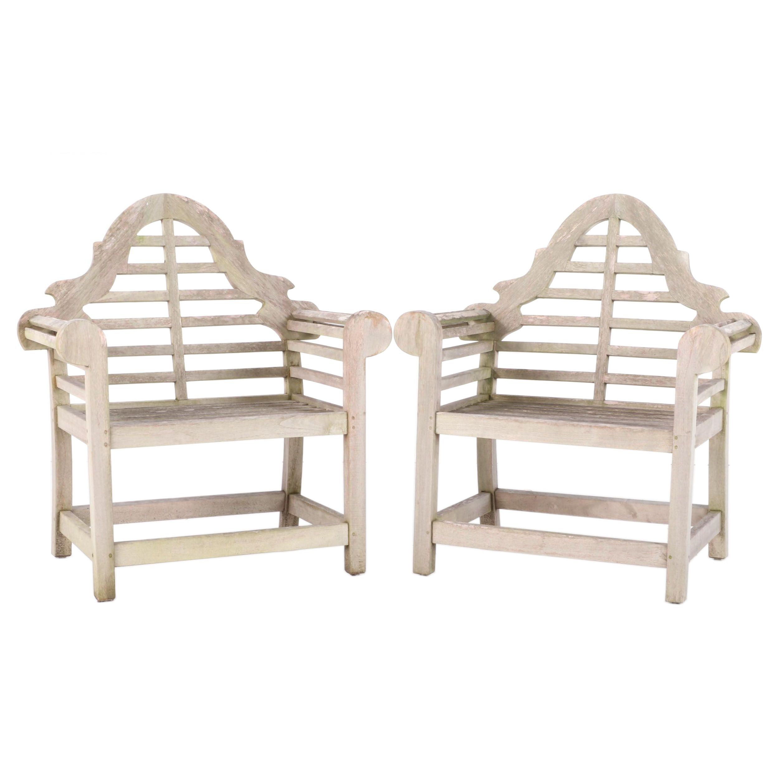 Drexel-Heritage Teak Patio Armchairs