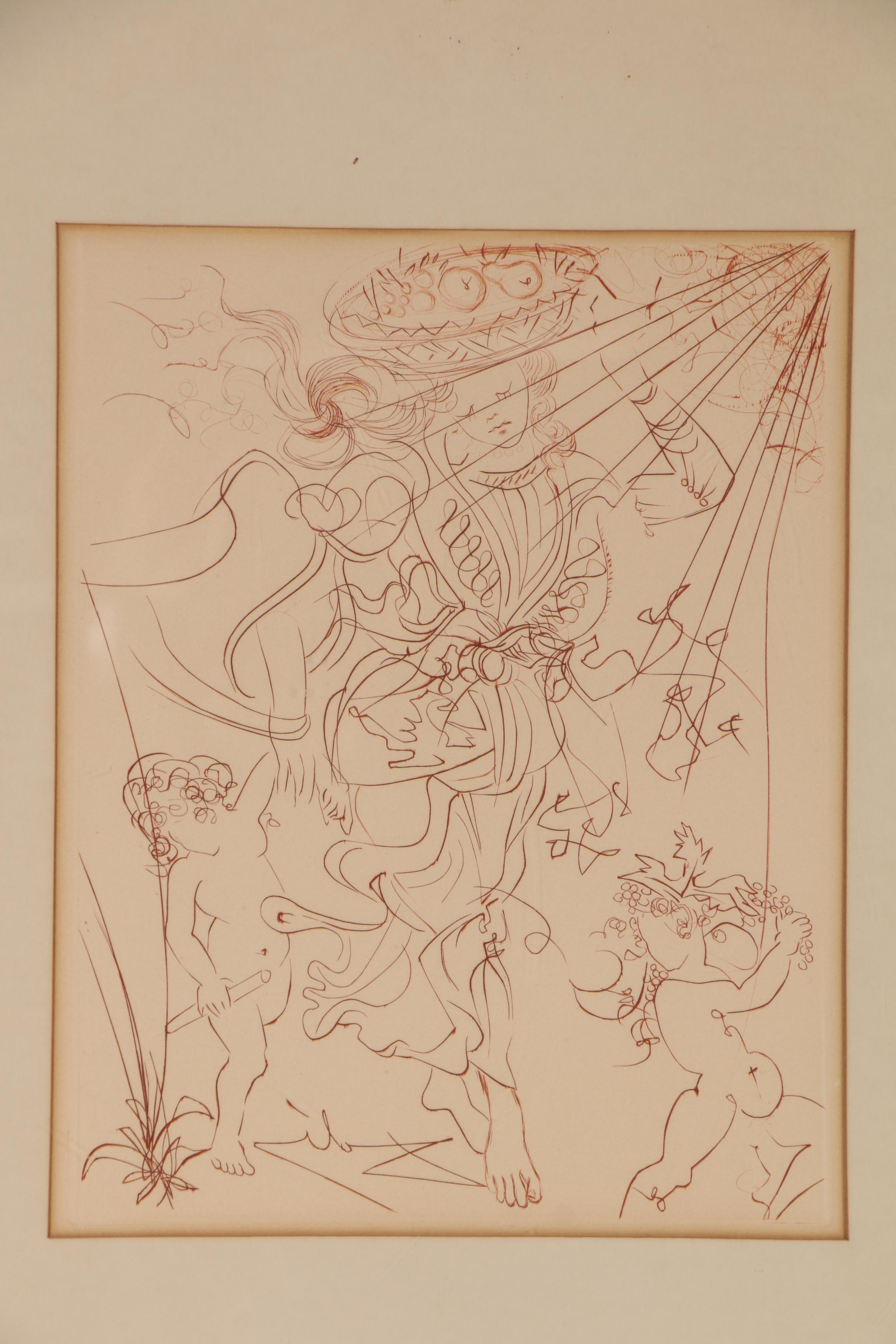 Salvador Dalí Second Edition Etching "Autumn", 1970