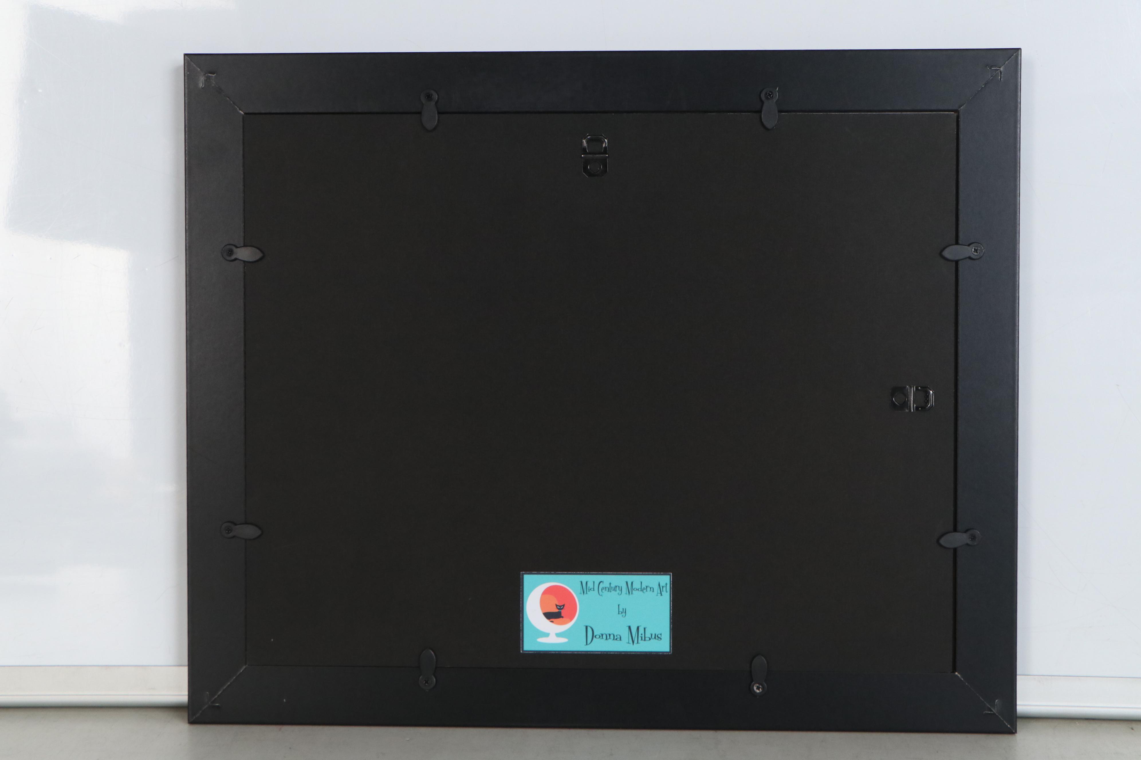 Donna Mibus Giclée Mid Century Modern Room with Siamese Cats