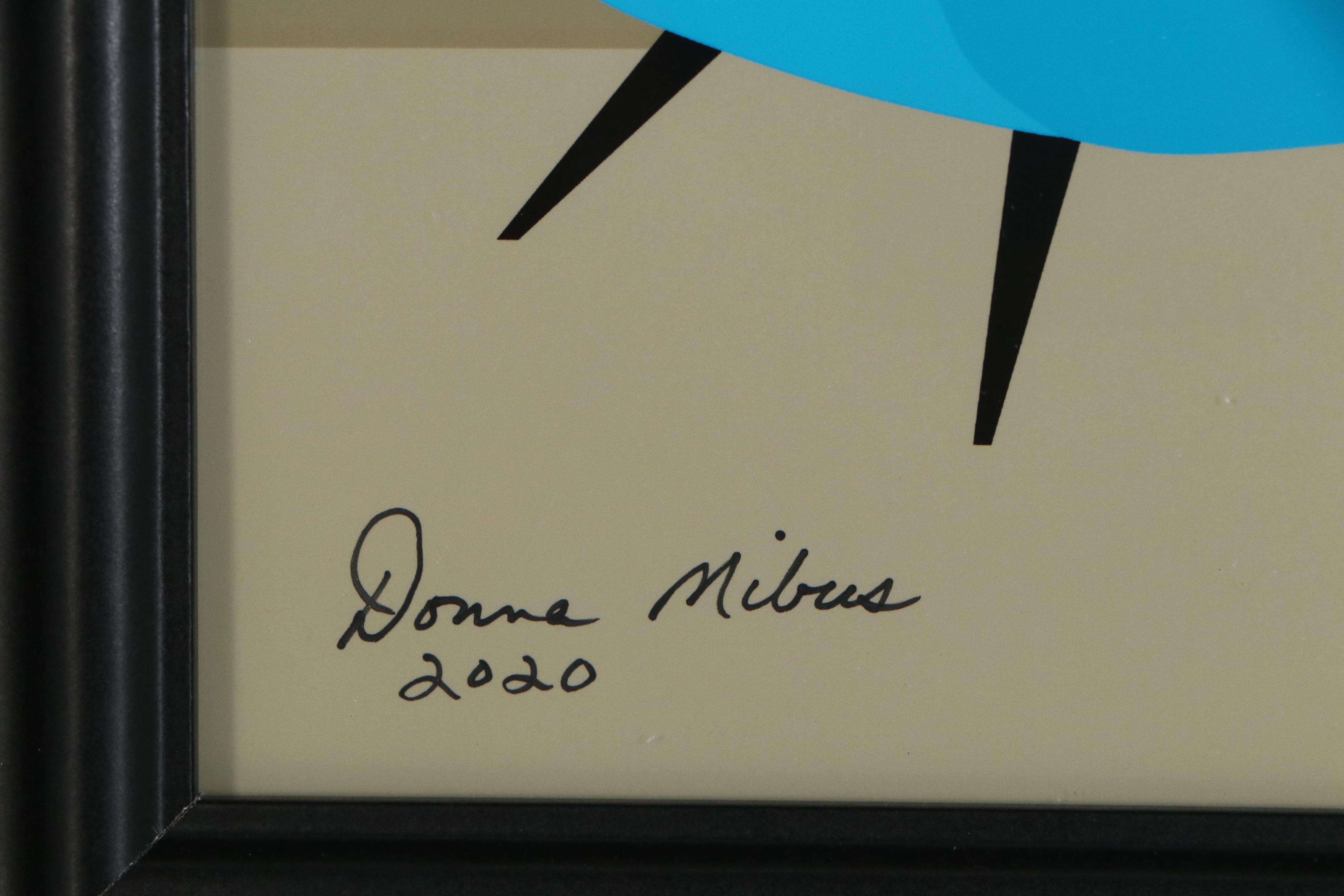 Donna Mibus Giclée Mid Century Modern Room with Siamese Cats