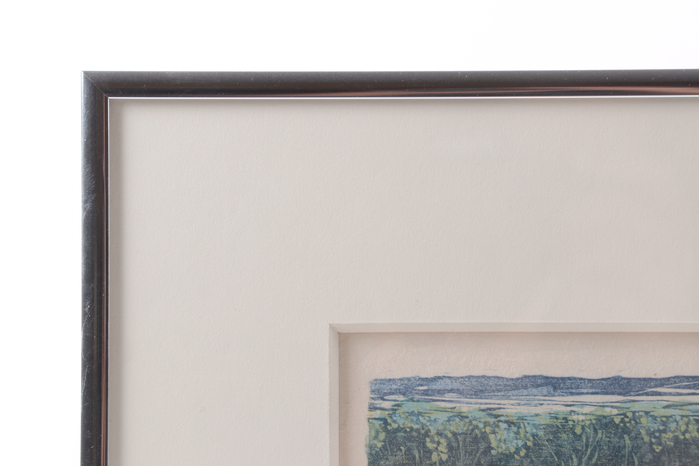 Kim Vito Woodcut Print "Wheat Stacks"