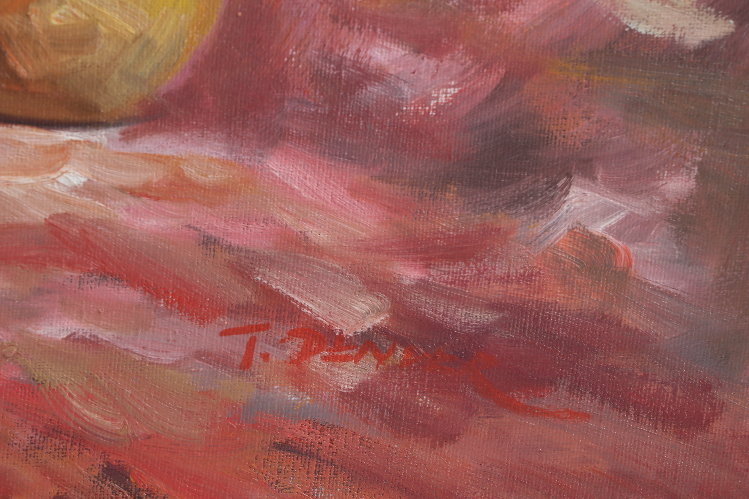 T. Denver Still Life Oil Painting