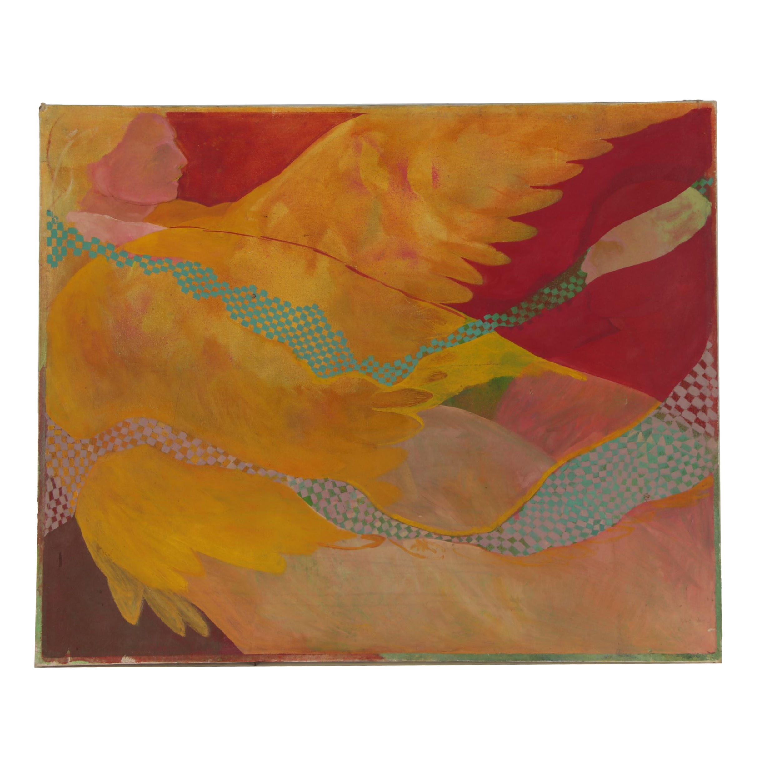 Oscar Murillo Oil Painting "Warm is the Sea", 1967-1968