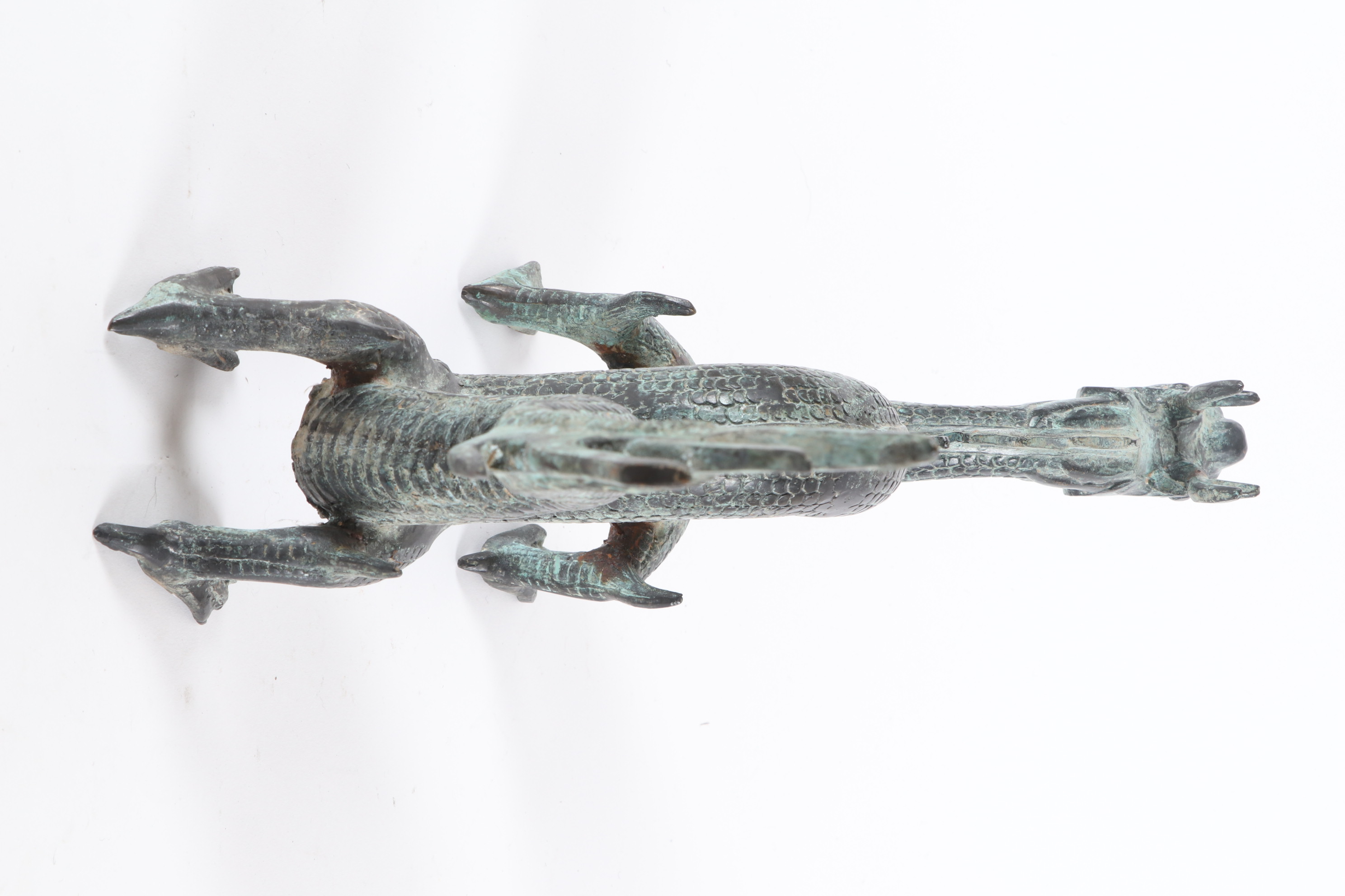 Patinated Metal Chinese Dragon Figurine