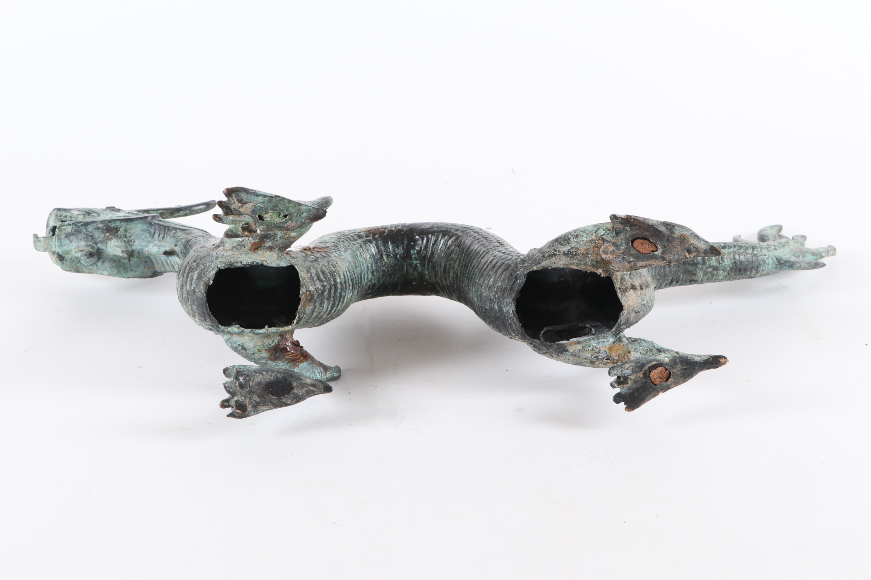 Patinated Metal Chinese Dragon Figurine