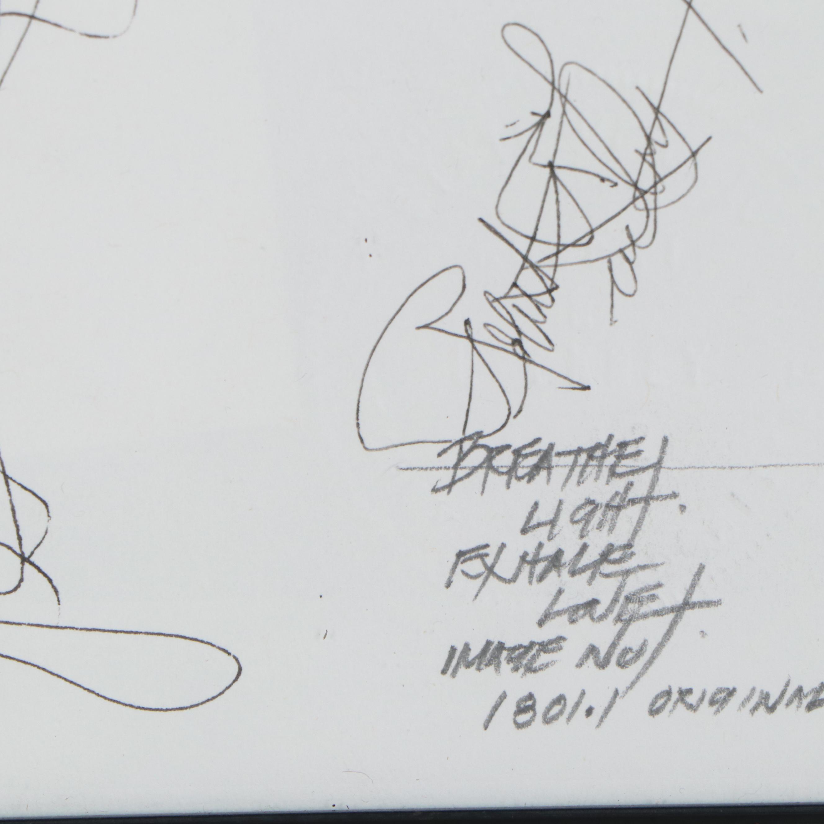 Robert Lackney Embellished Giclée "Breathe Light Exhale Love"