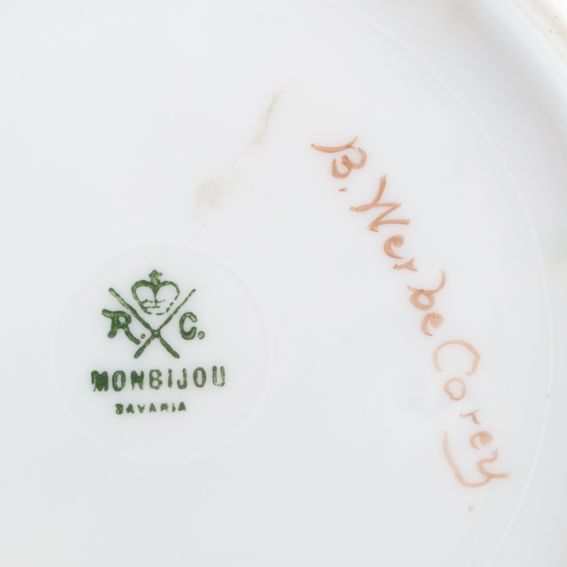 Haviland Hand-Painted Porcelain Plate and Other German Hand-Painted Dinnerware