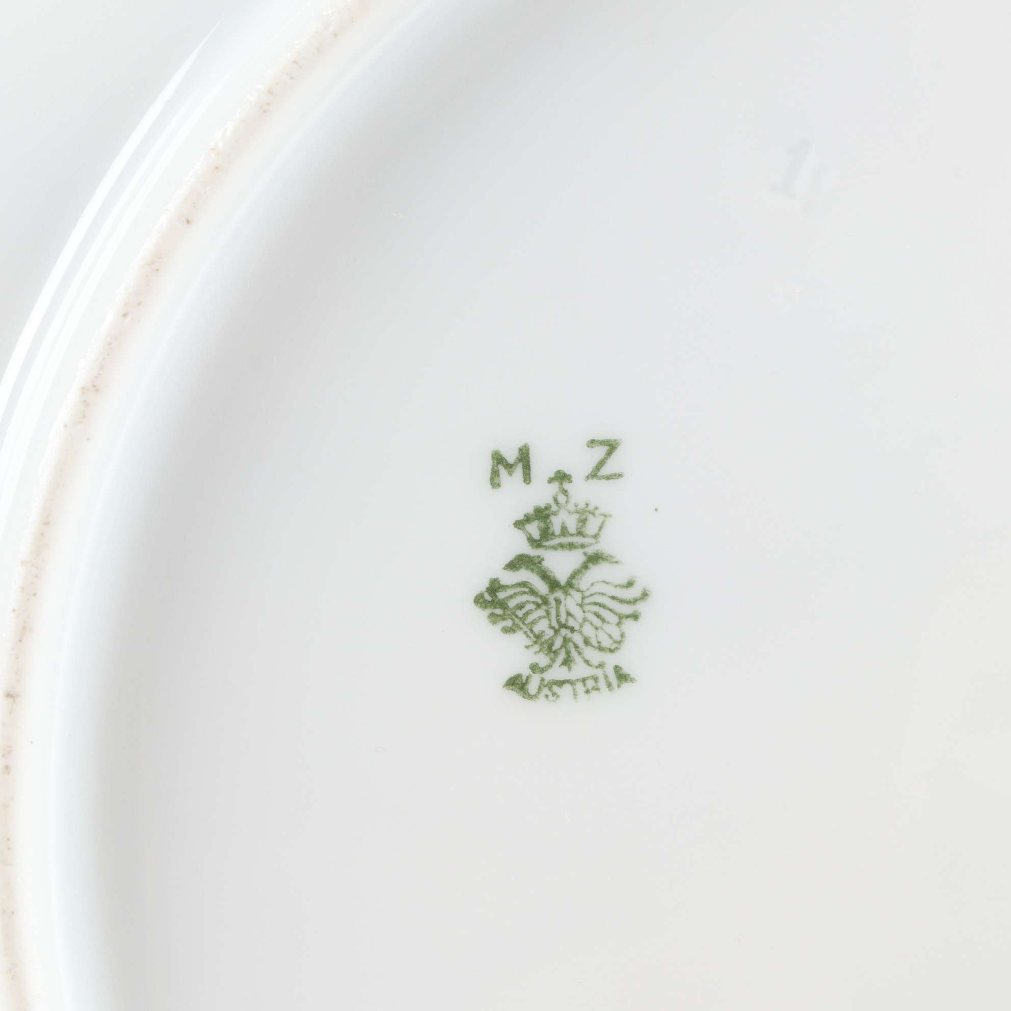 Haviland Hand-Painted Porcelain Plate and Other German Hand-Painted Dinnerware