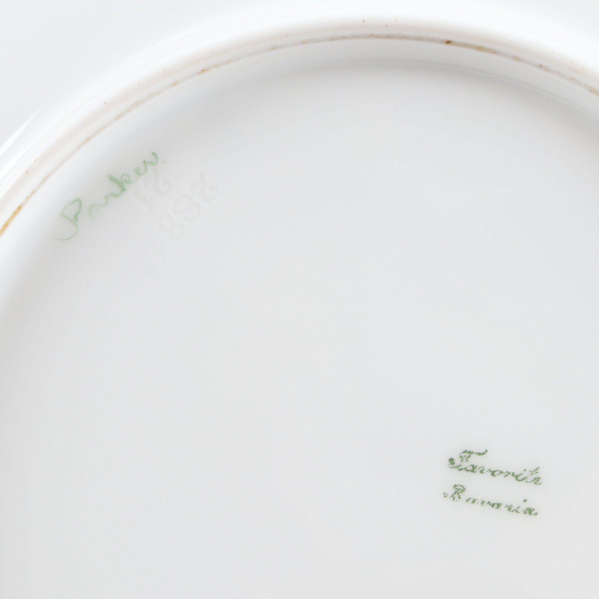 Haviland Hand-Painted Porcelain Plate and Other German Hand-Painted Dinnerware