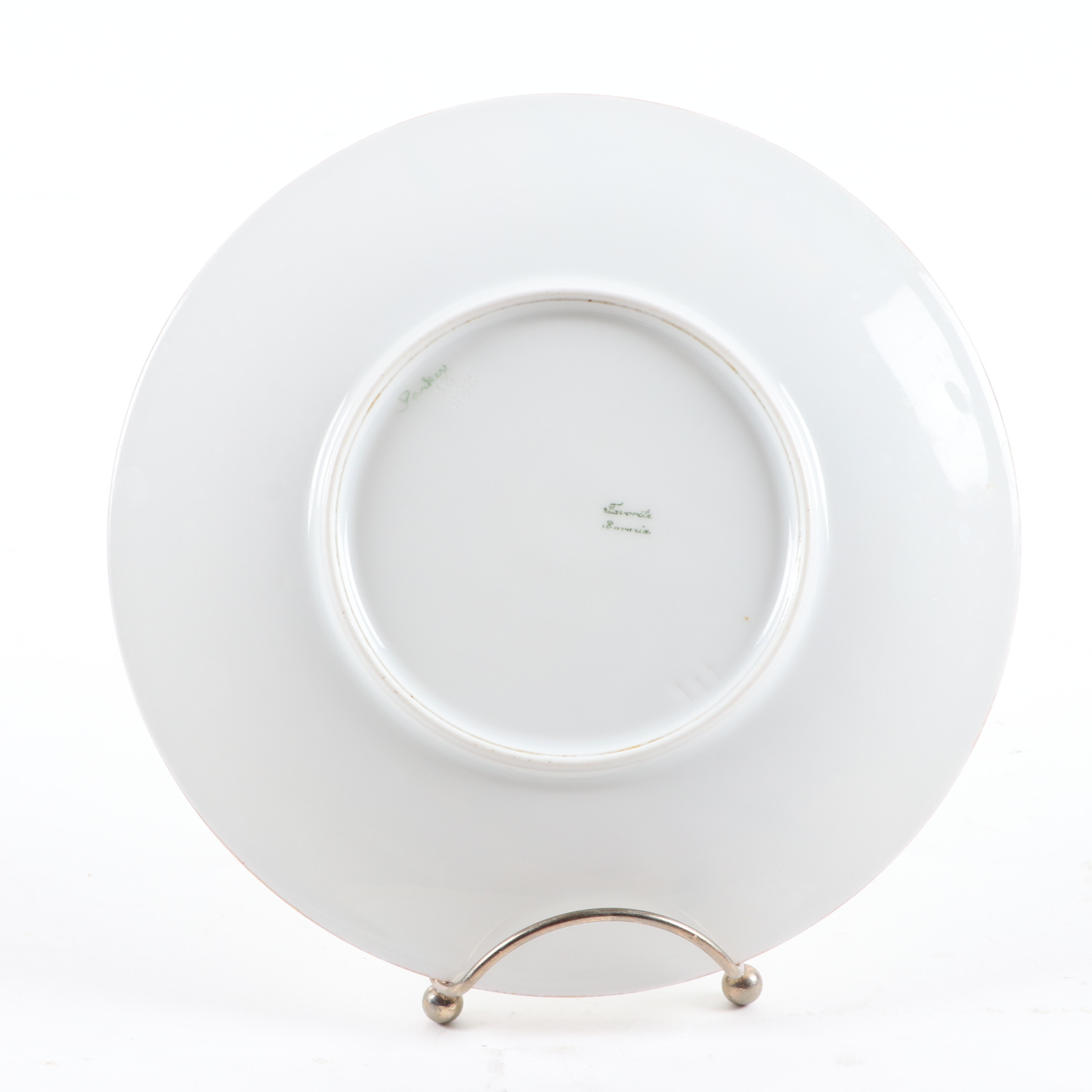 Haviland Hand-Painted Porcelain Plate and Other German Hand-Painted Dinnerware