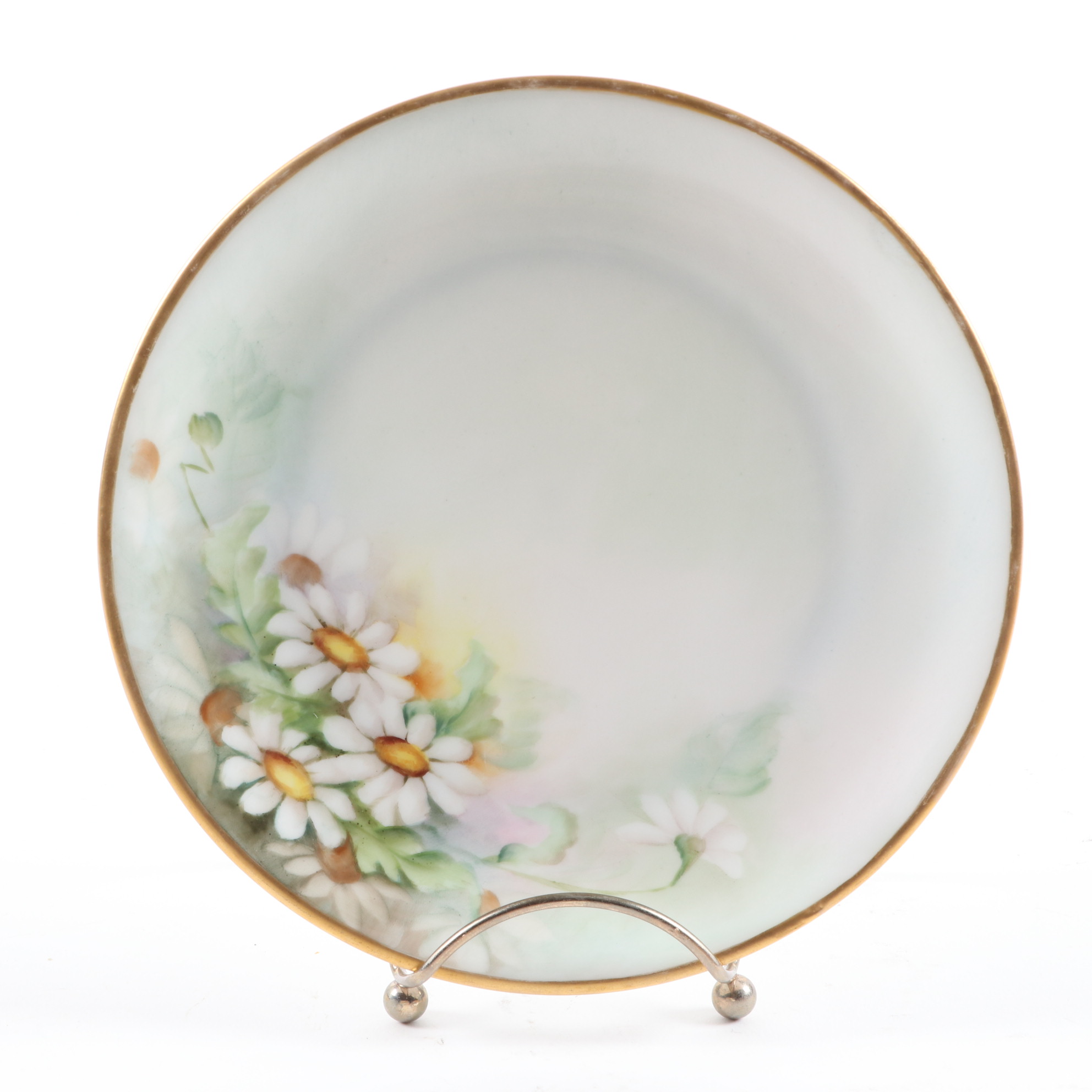 Haviland Hand-Painted Porcelain Plate and Other German Hand-Painted Dinnerware
